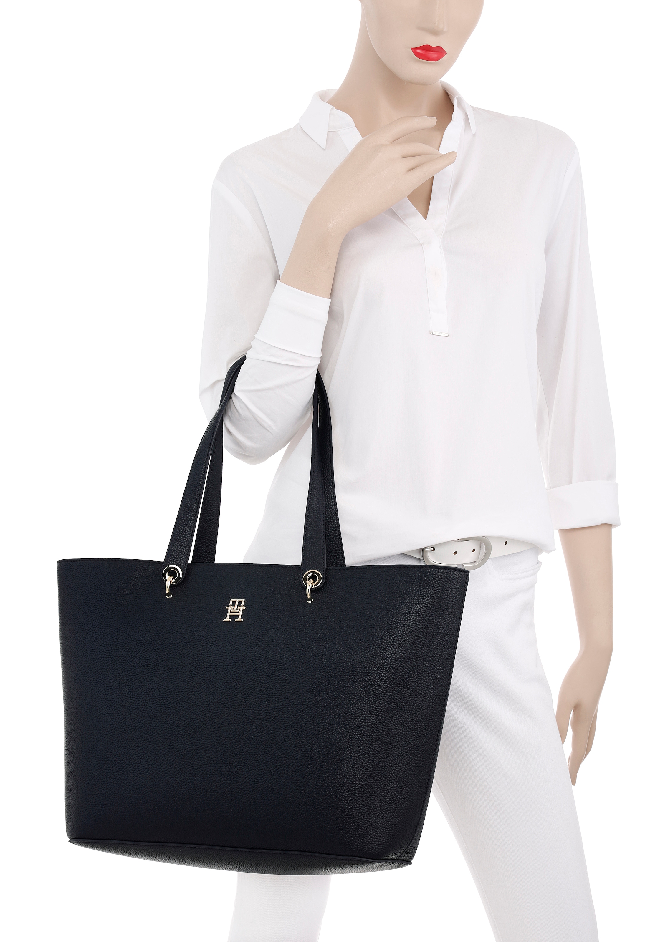 Tommy Hilfiger Shopper »TH EMBLEM TOTE« mit TH-Emblem vorne