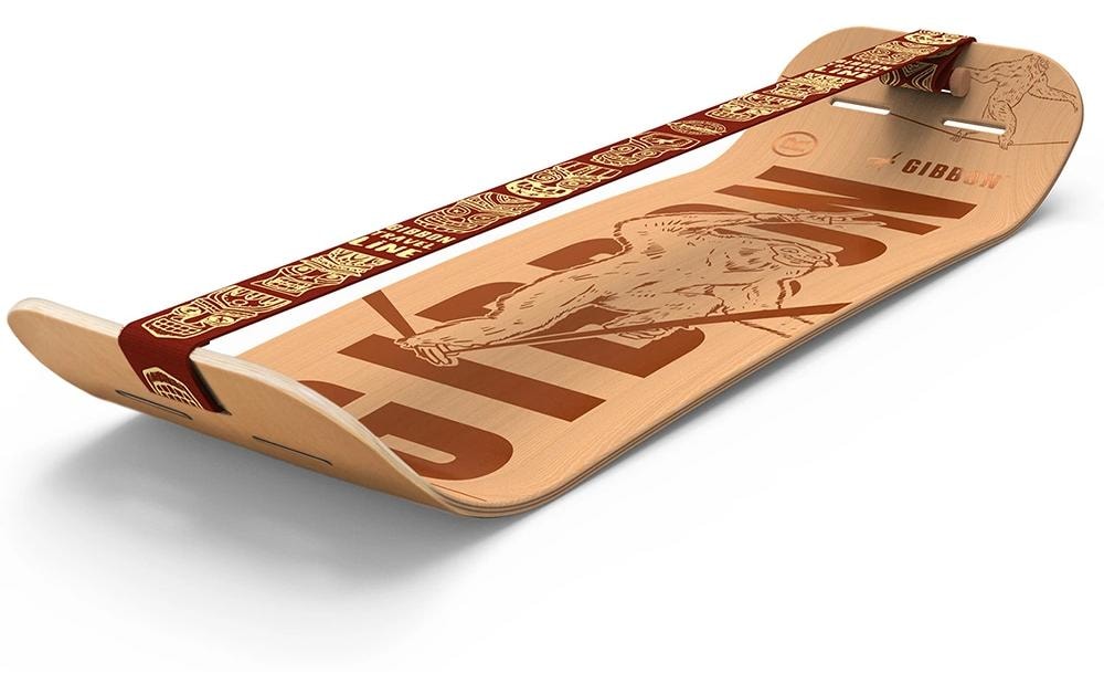Gibbon Planche d'équilibre »Slackboard Set Roots Rocker Trave l Set Buche«