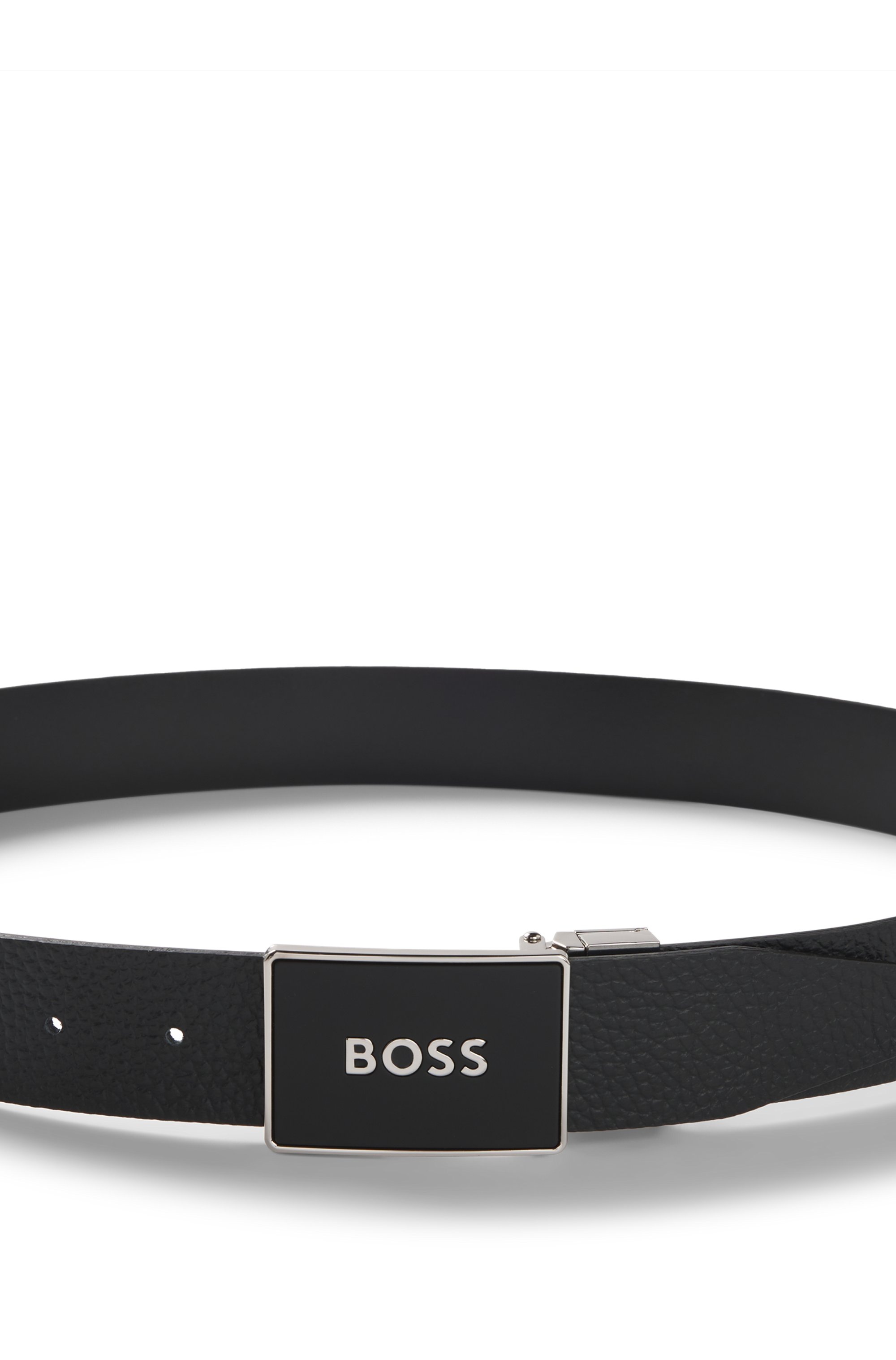 BOSS Ceinture en cuir »BOSS_Icon-M_Sr35_grp« avec étiquette de marque