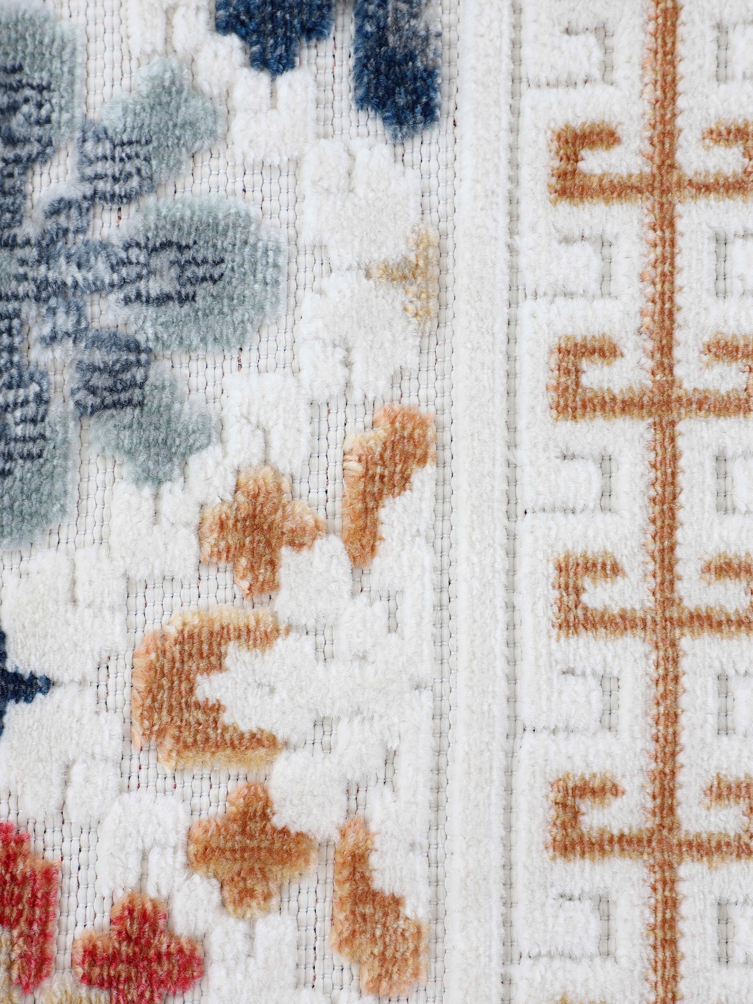 carpetfine Tapis »Deja 103« Rectangulaire 4 mm Höhe robustes Flachgewebe, Floral, In- und Outdoor, Läufer