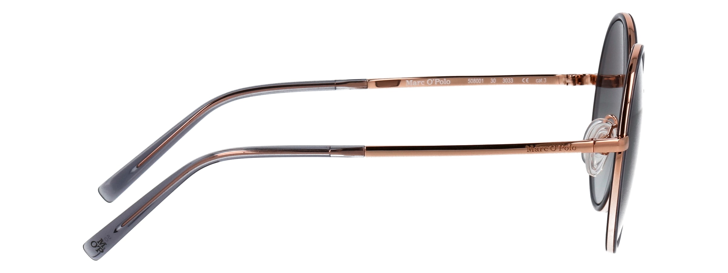 Marc O'Polo Lunettes de soleil »Modell 508001« Form Rund, Logoschriftzug auf Bügel, Kombifassung