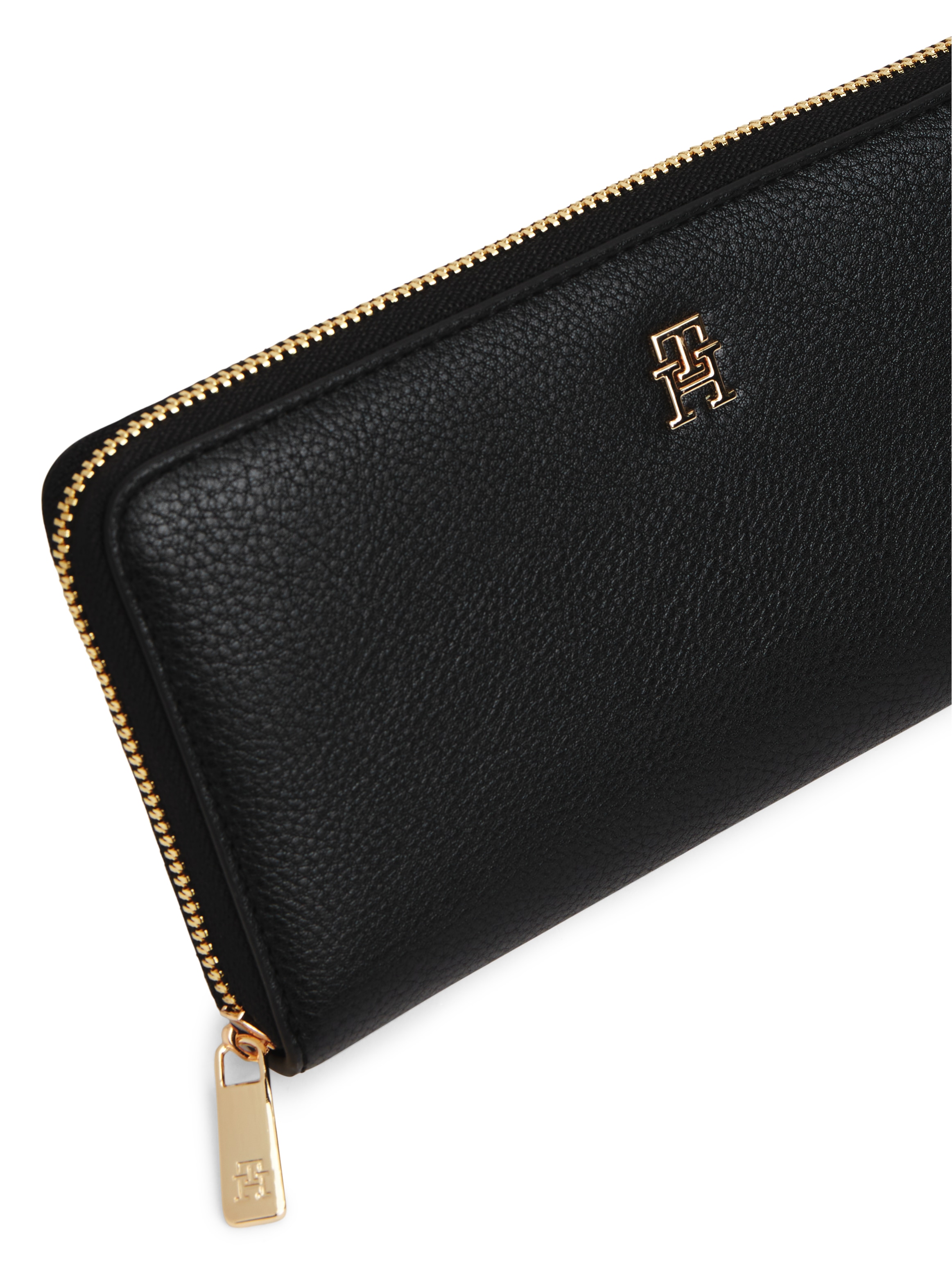 Tommy Hilfiger Porte-monnaie »TH ICON LRG ZA« Damen Geldbeutel, Portemonnaie mit TH-Logoschriftzug