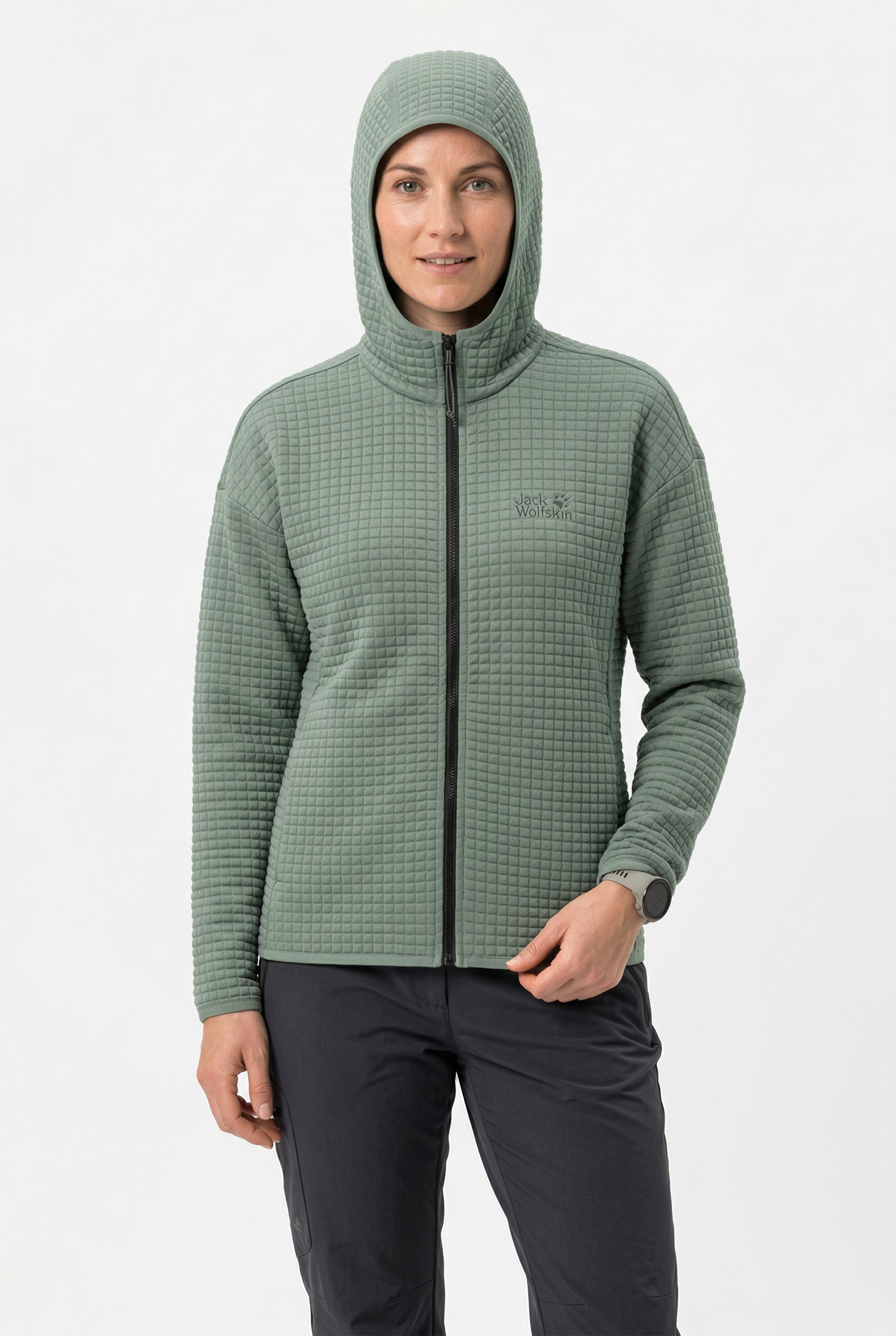Jack Wolfskin Fleecejacke »MOGARI HOODED FZ W« mit Kapuze mit Kapuze, atmungsaktiv, leicht, pflegeleicht, schnell trocknend