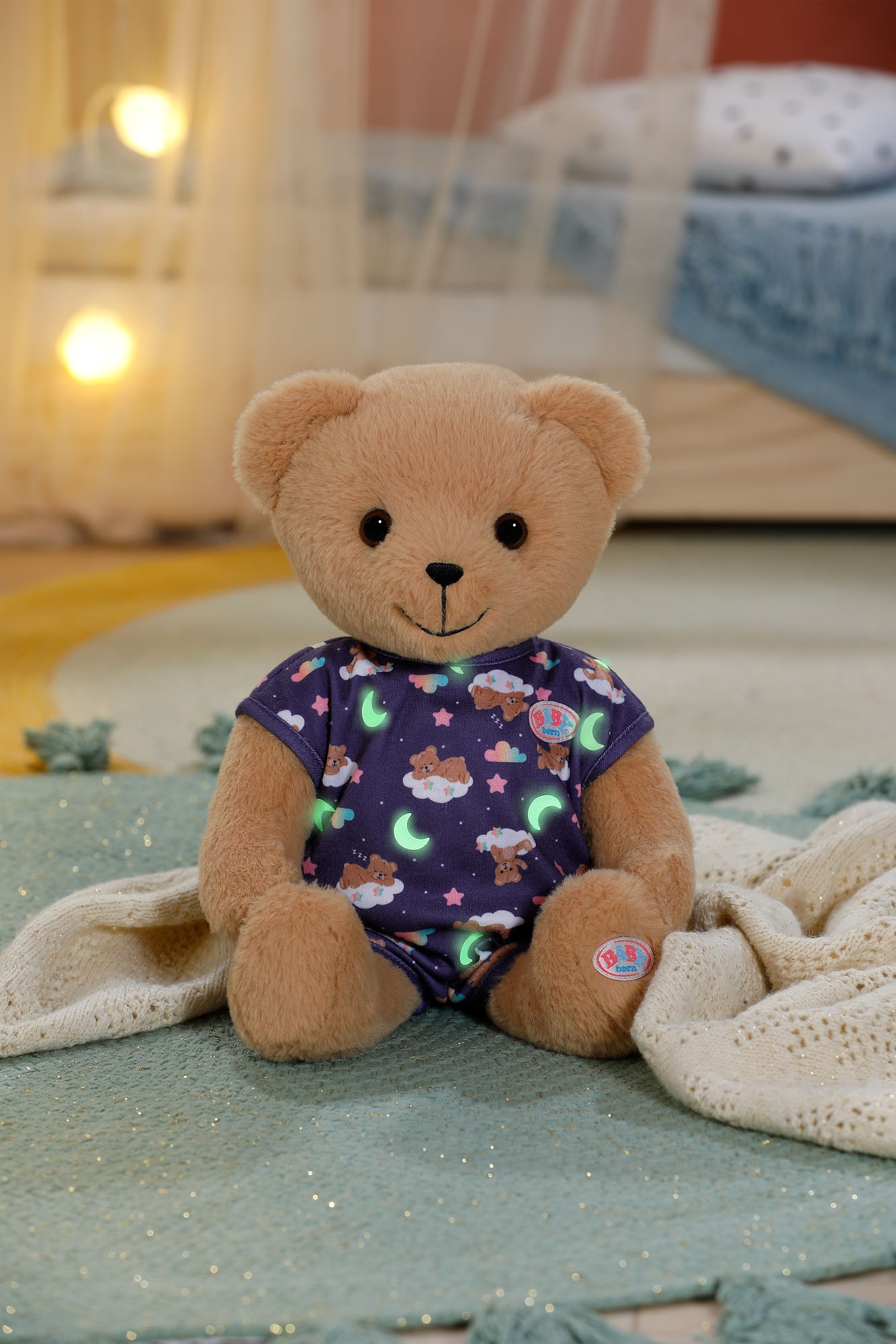 Baby Born Peluche »Teddy mit leuchtendem Schlafanzug«