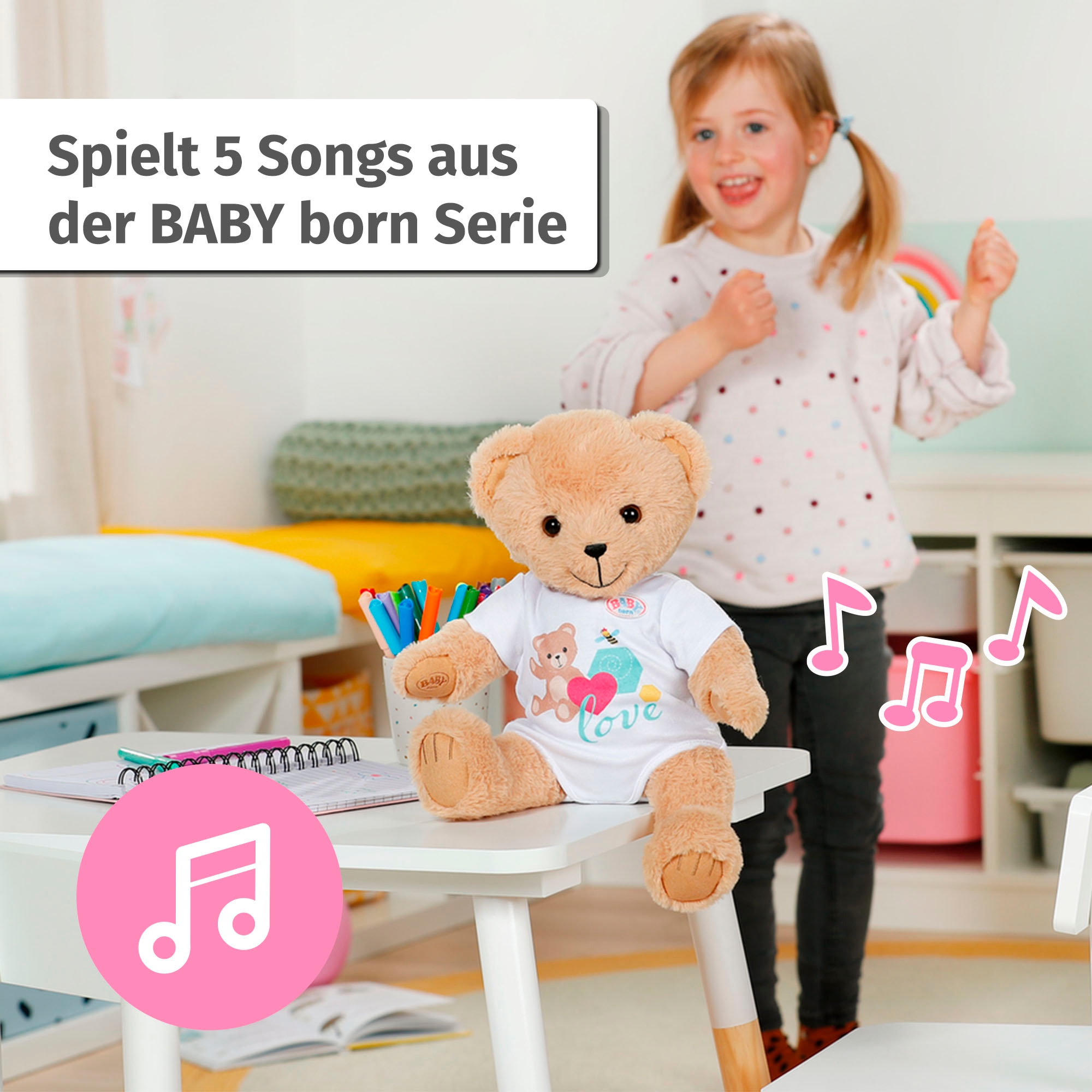 Baby Born Figurine en peluche »Singender Teddy, Deutsch«