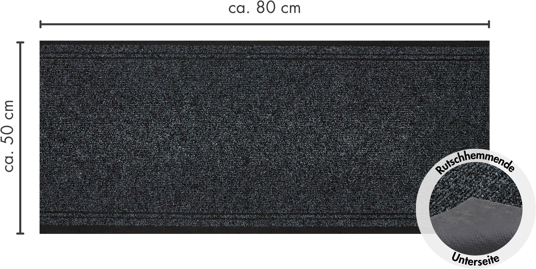 Andiamo Chemin de table »Mitch, Made in Belgium« Rectangulaire 6 mm Höhe Schmutzfangläufer, meliert, mit Bordüre, In- und Outdoor geeignet