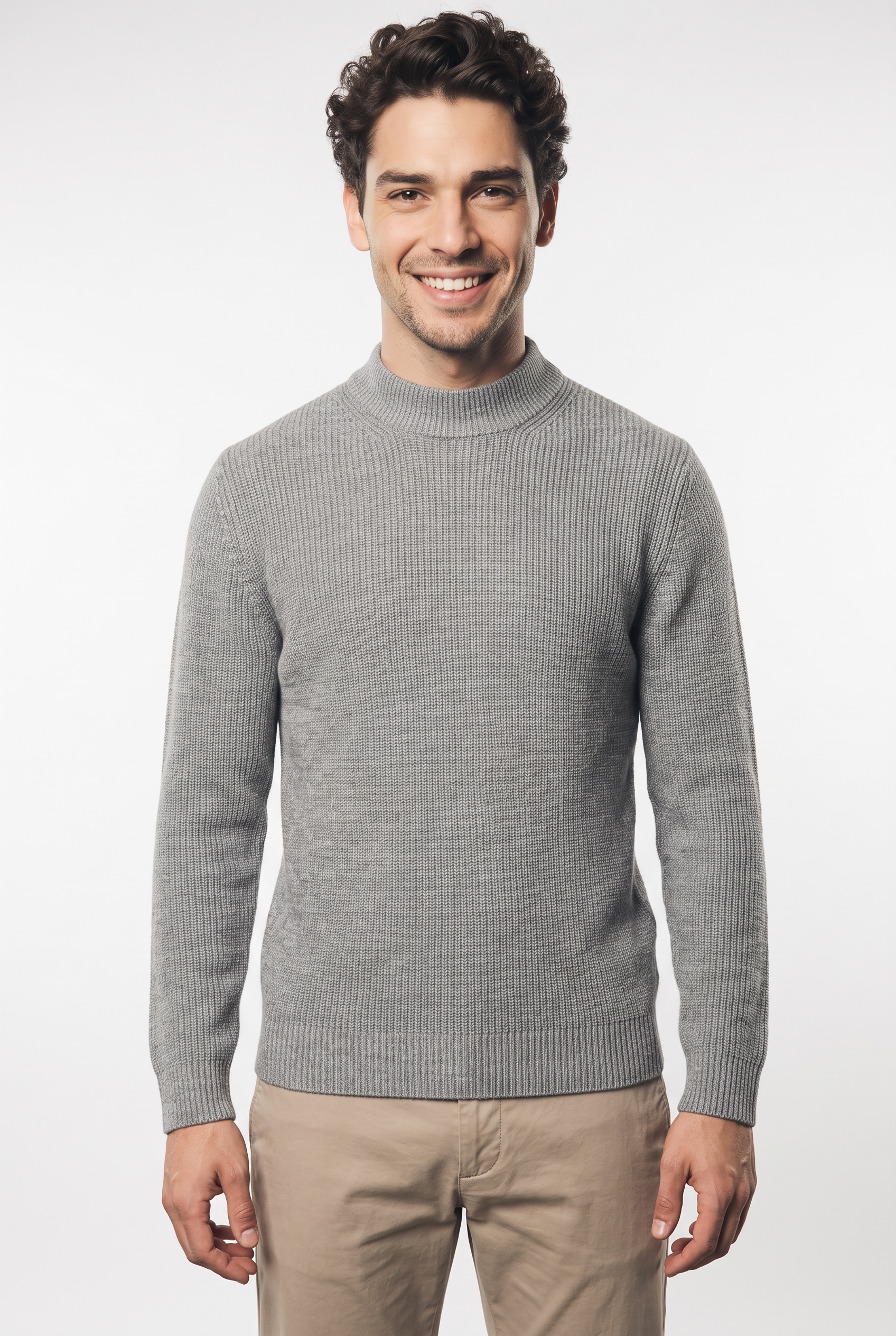 Joop Jeans Pull en tricot »Orlissor« coupe régulière avec col montant