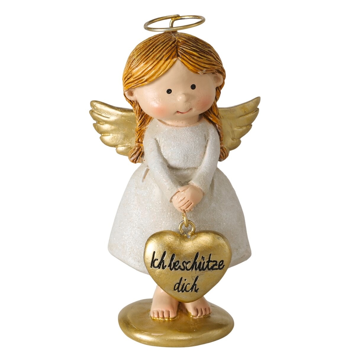 GOODproduct Dekofigur »2er-Set, Glücksbringer mit handgemalten Details und Schriftzügen« Schutzengel, ca. 10cm hoch, liebevolle Geschenkidee