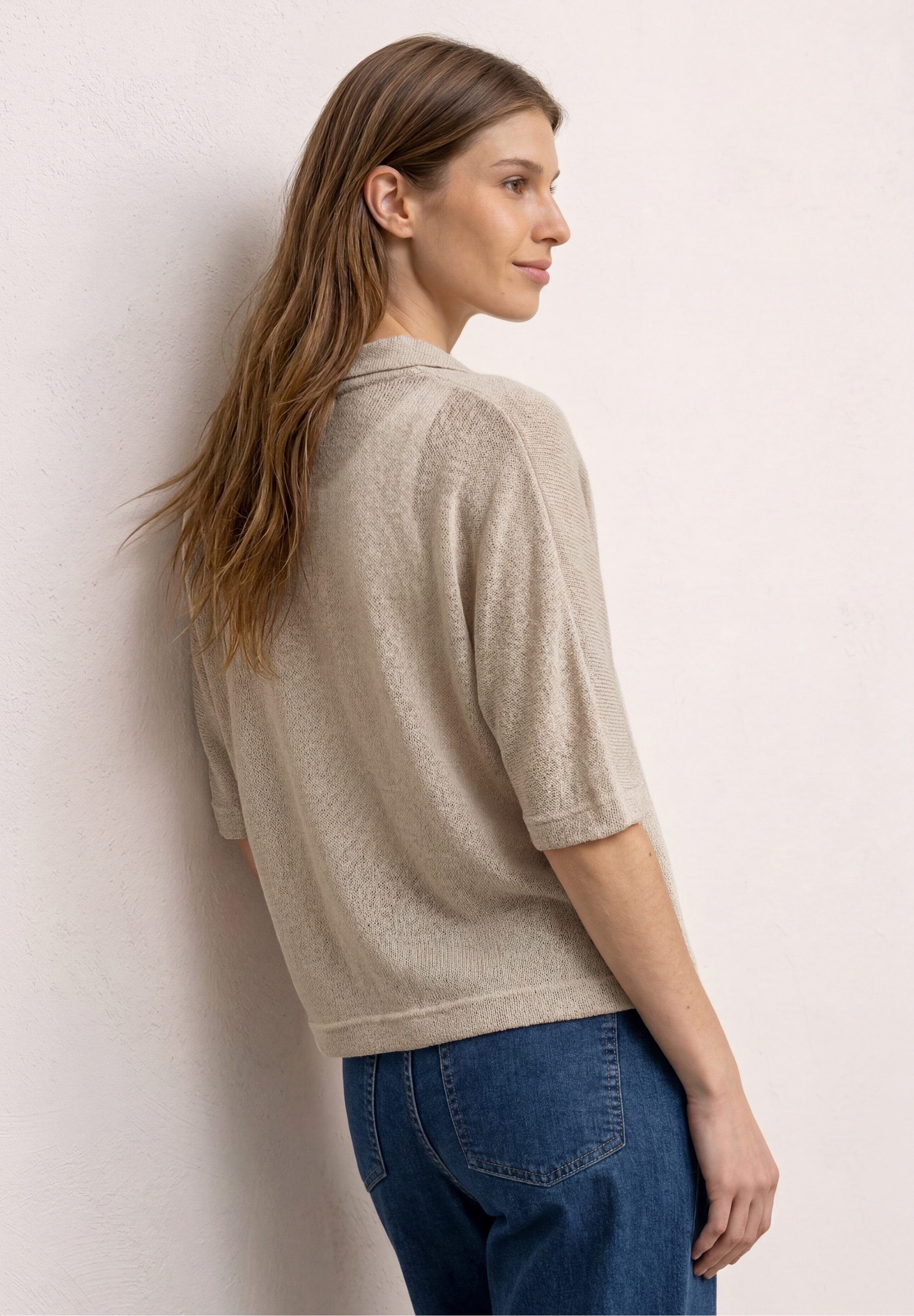 STREET ONE Veste en tricot Veste manches courtes style tricot avec paillettes
