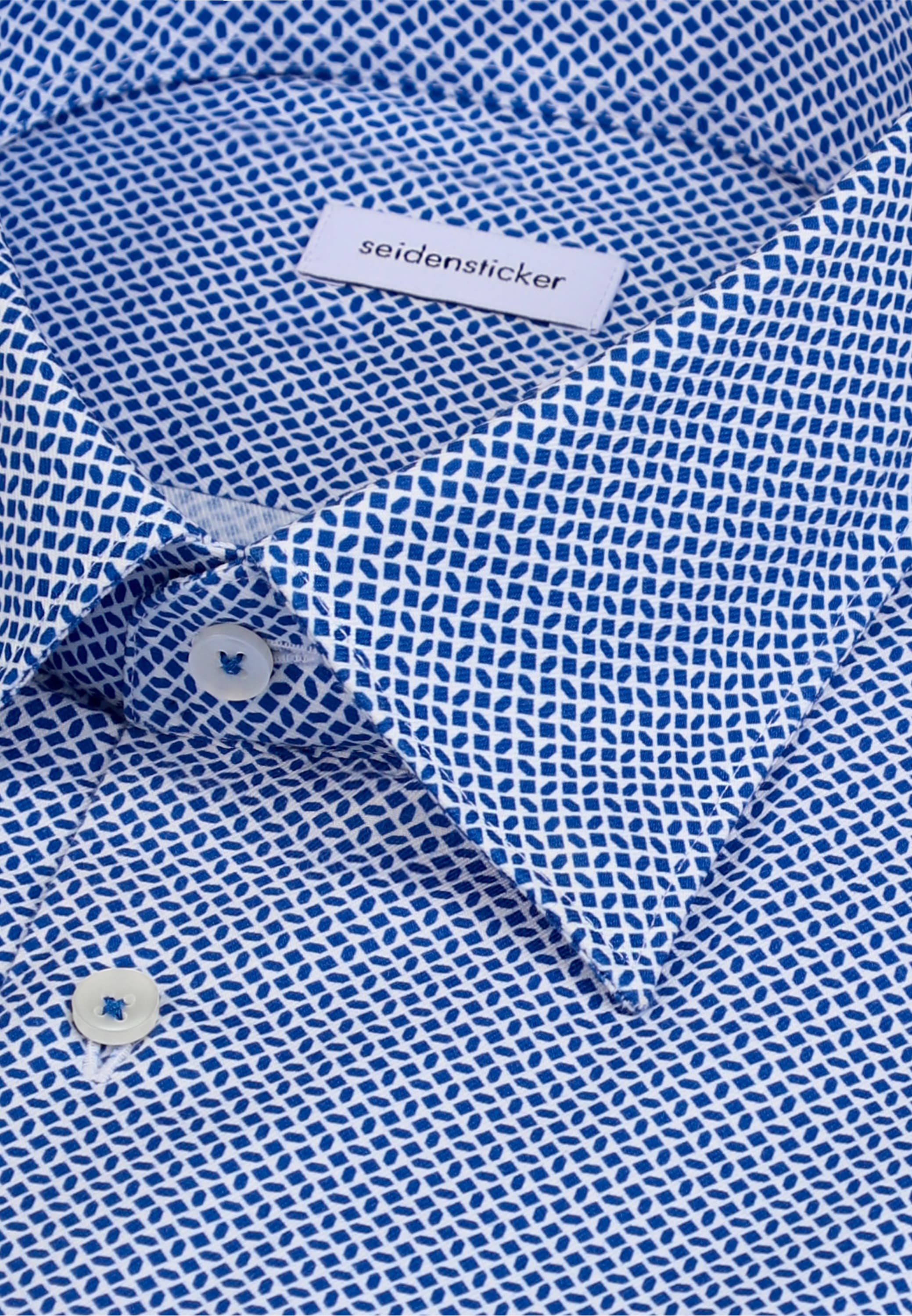 seidensticker Chemise d'affaires »Schwarze Rose« Shaped 1/1 Covered-Button-Down-Kragen Druck