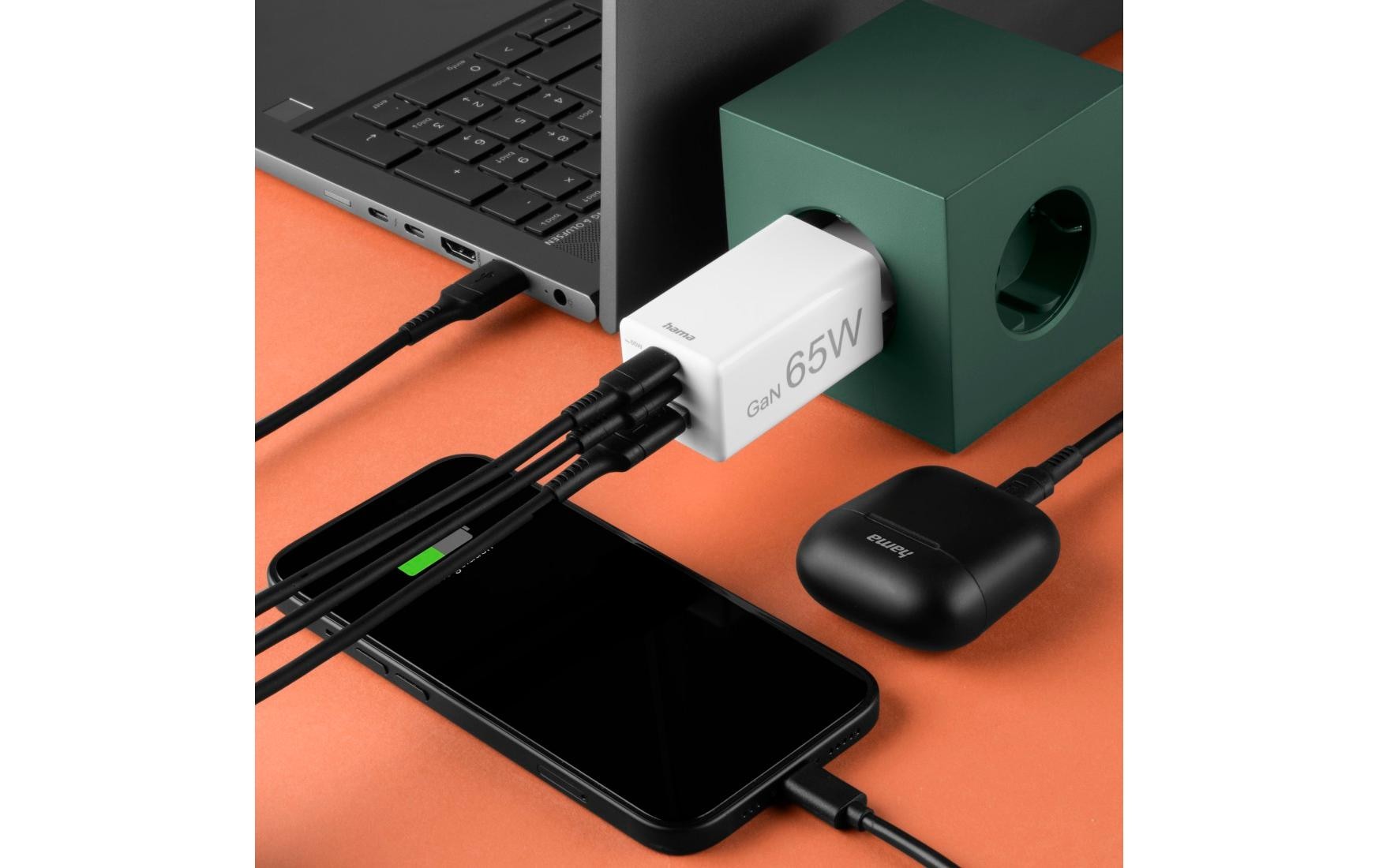 Hama USB-Ladegerät »Gan charger 2x USB-A USB-C 65 W«