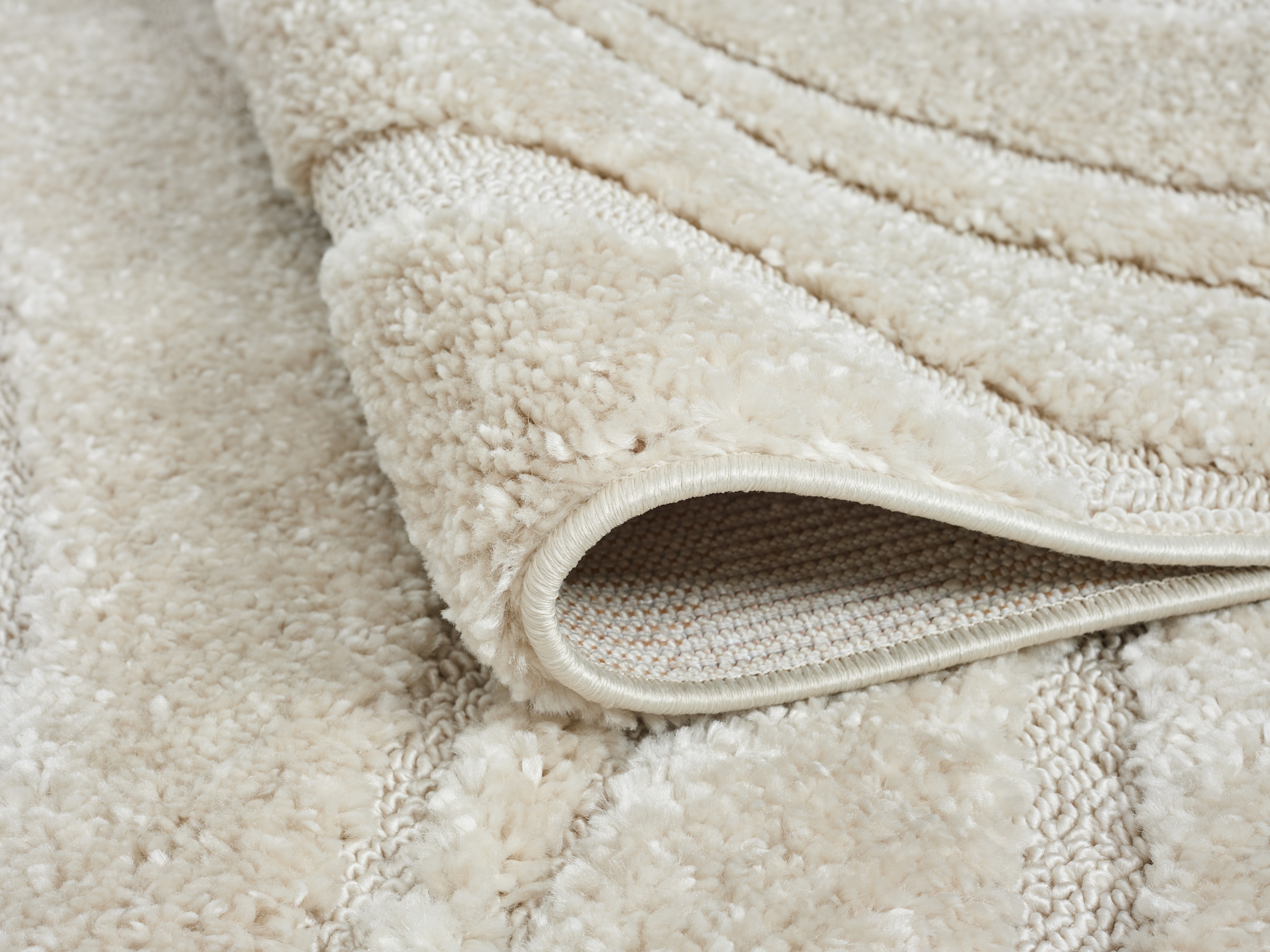 homsy by Ana Johnson Teppich »Waavy mit Fransen, Wellen Design« rechteckig 20 mm Höhe Boho, 3D Optik, Scandi, Hoch-Tief, Wohnzimmer, Schlafzimmer