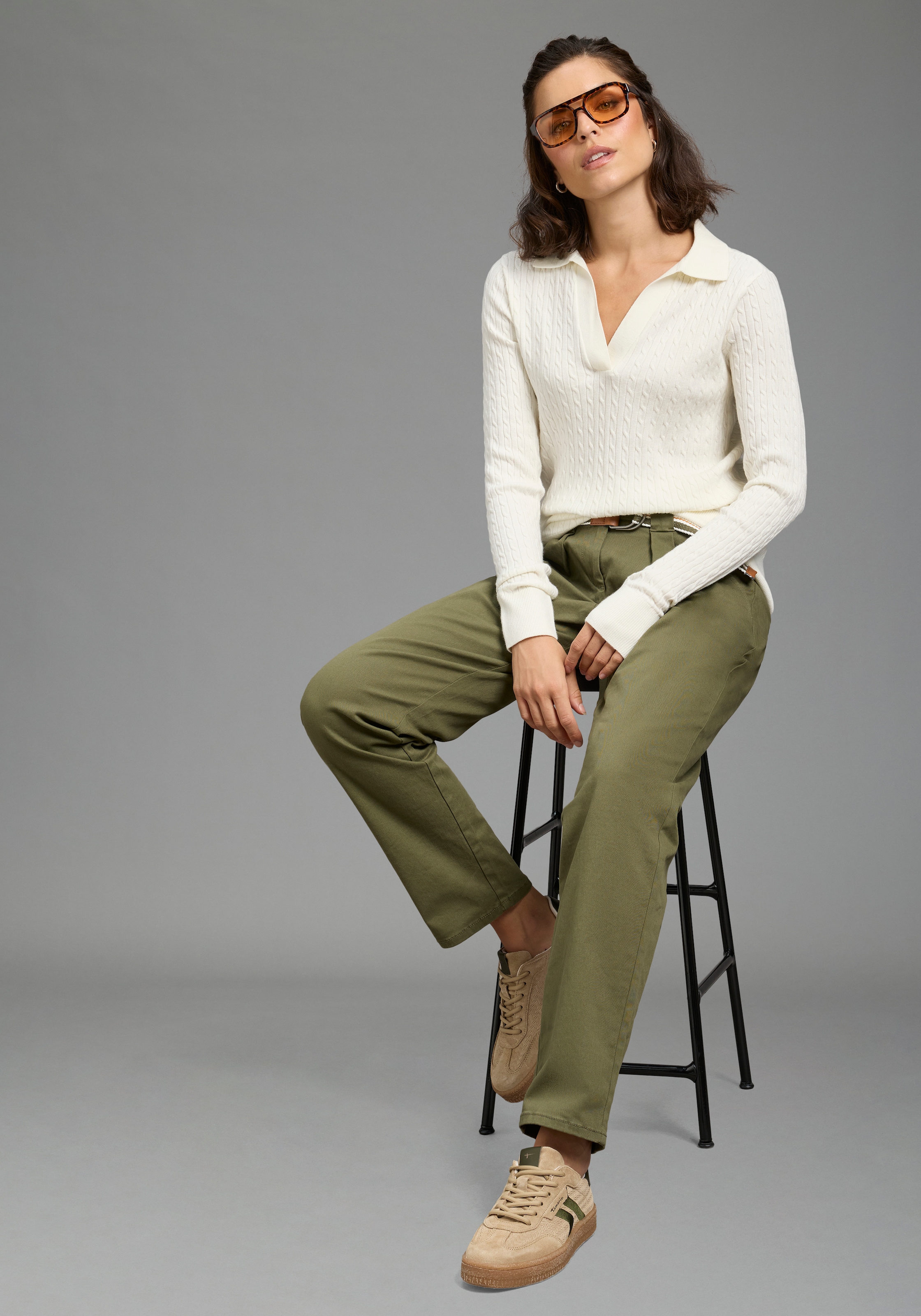 Laura Scott Chinohose  gerade Passform im Comfort Fit, elastisches Material