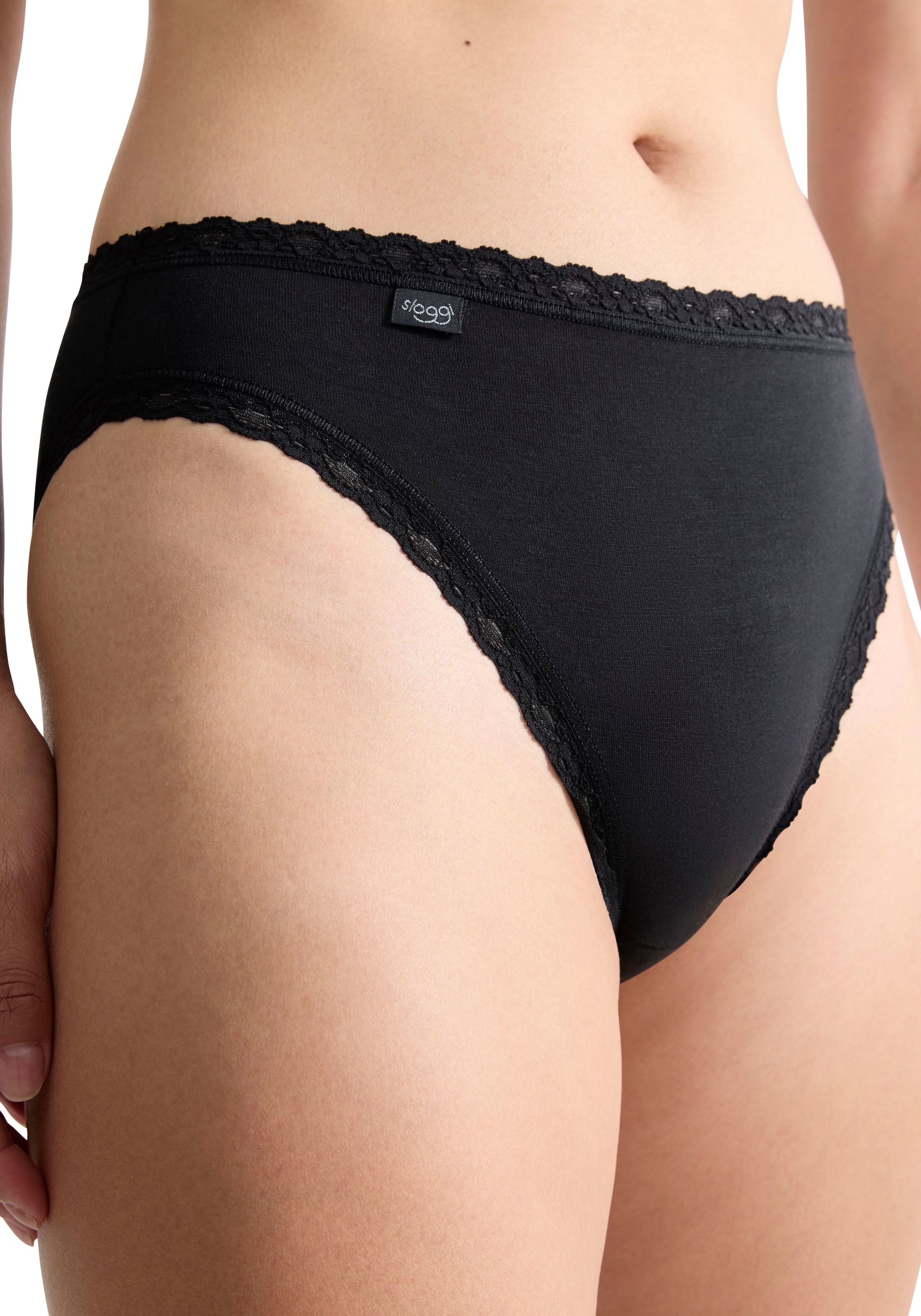 sloggi Culotte haute »24/7 Cotton Lace« 3er Pack,  edle Spitze, flache Nähte, Baumwollmischung, weich, femininer Look