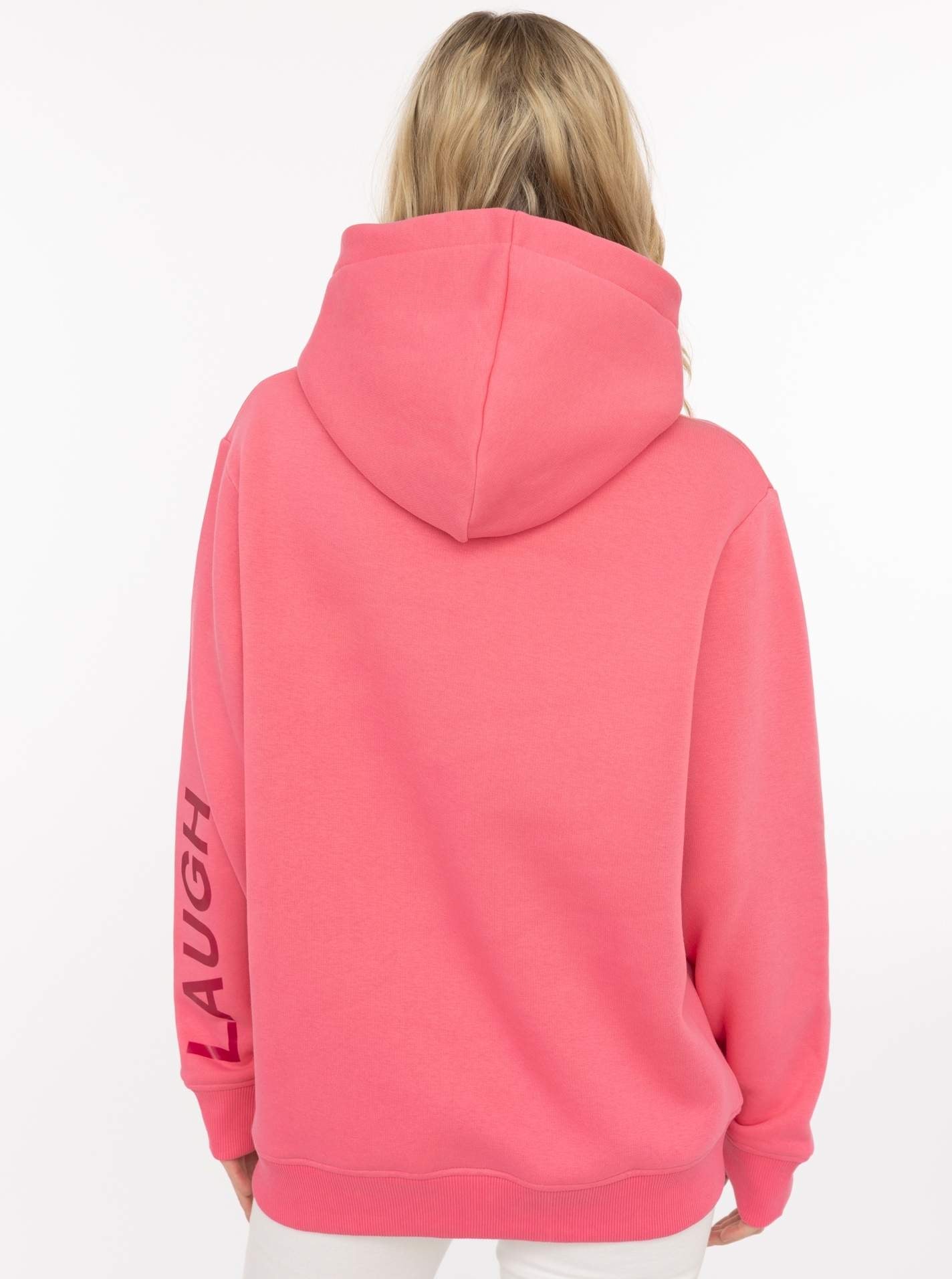 Zwillingsherz Hoodie »"SMILE & LAUGH"«, impression sur bras et poitrine, capuche avec cordon imprimé, poche kangourou
