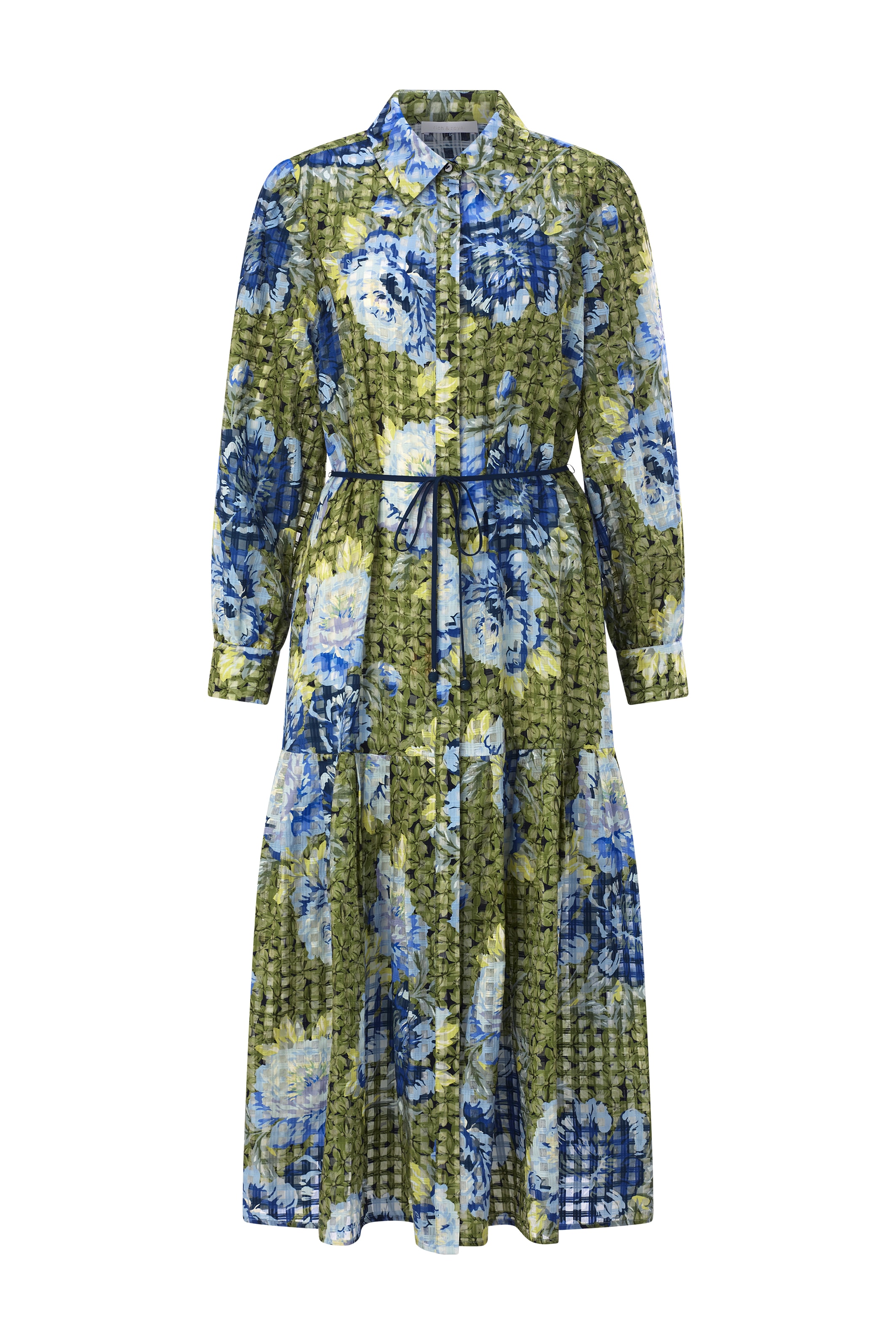 RICHROYAL Robe midi mit Pfingstrosenprint