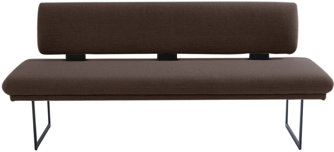 K+W Komfort & Wohnen Polsterbank »Longbeach« 1 Stk. tlg. mit Metallkufen in schwarz Struktur, in der Breite 204cm oder 224cm