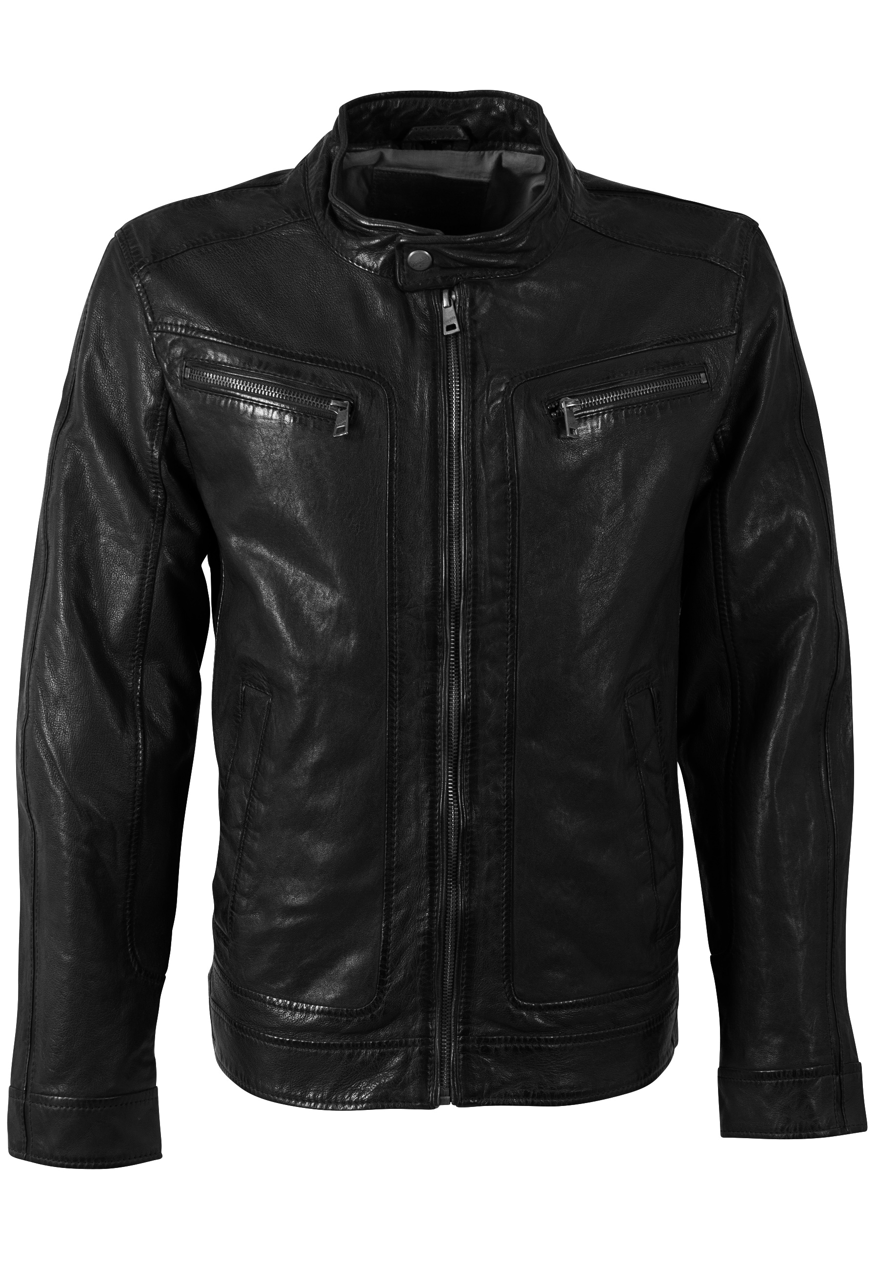 Mauritius Veste en cuir »MMRoley« mit Bikerkragen