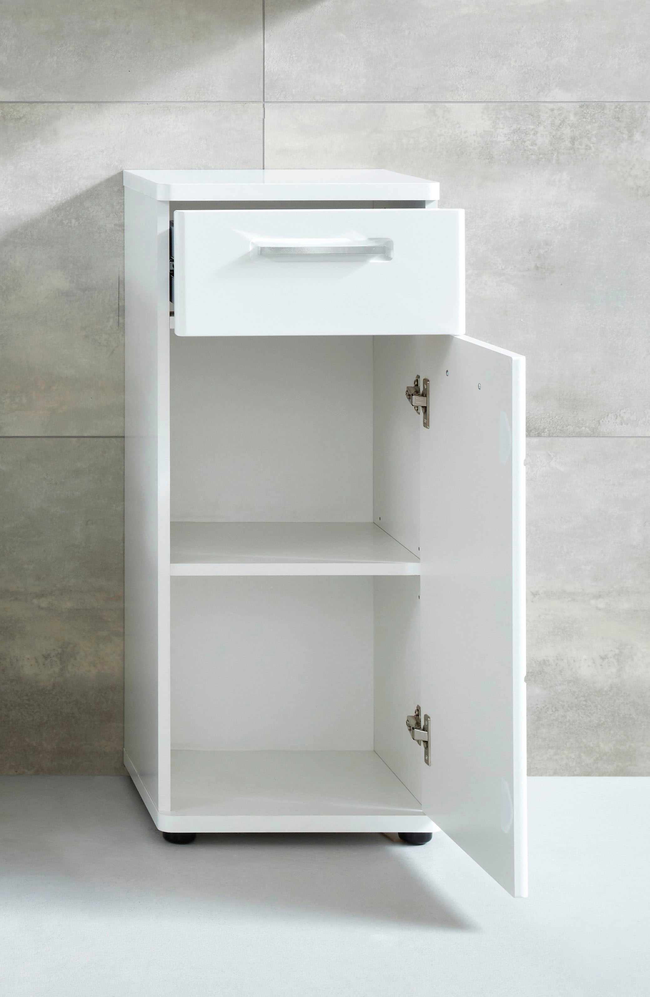 welltime Unterschrank »Mora« Standschrank mit 1 Tür & 1 Schublade - (B/T/H) 37/34/87 cm