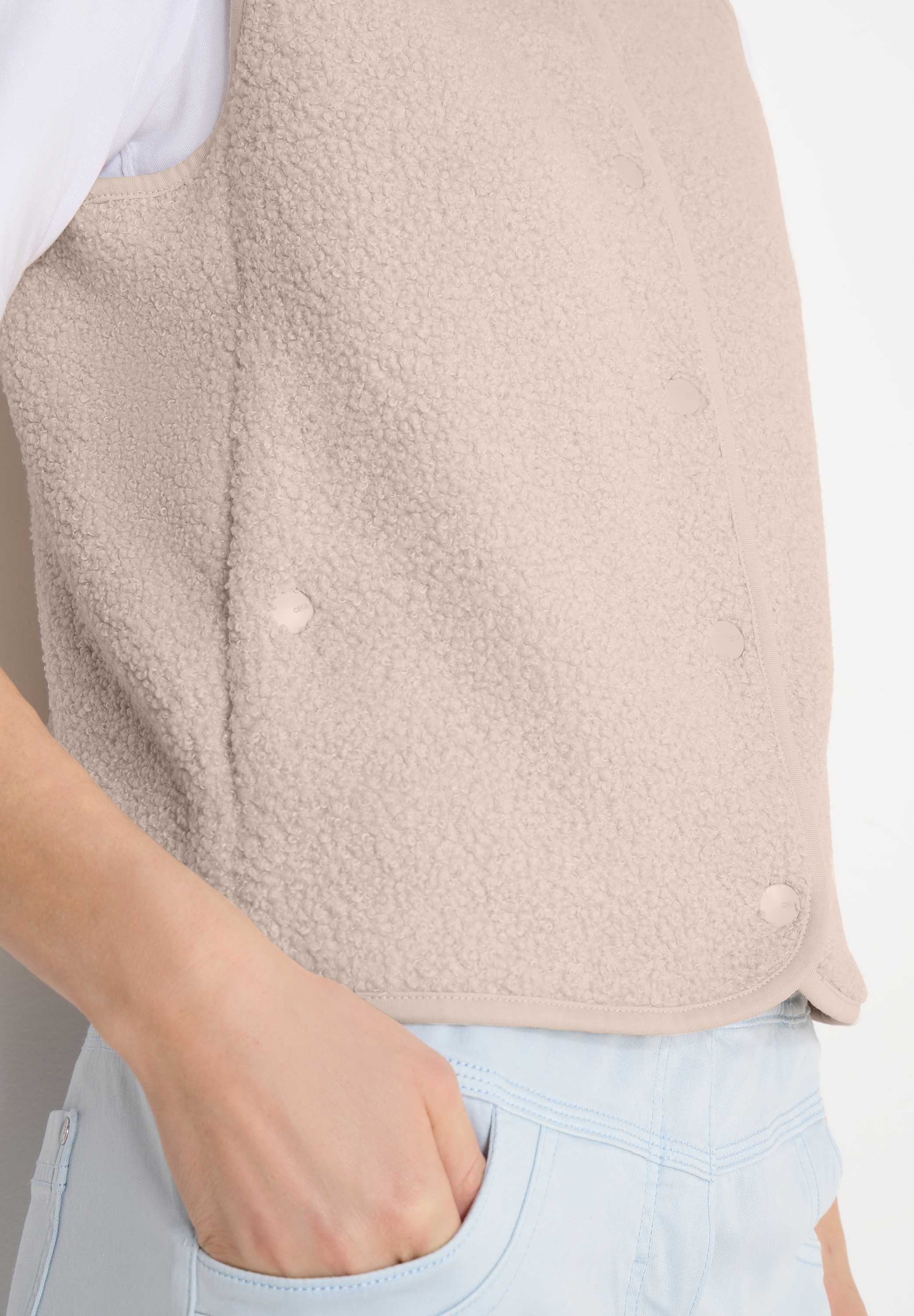 Cecil Gilet en fourrure »Curly fake Wool« in Woll-Optik