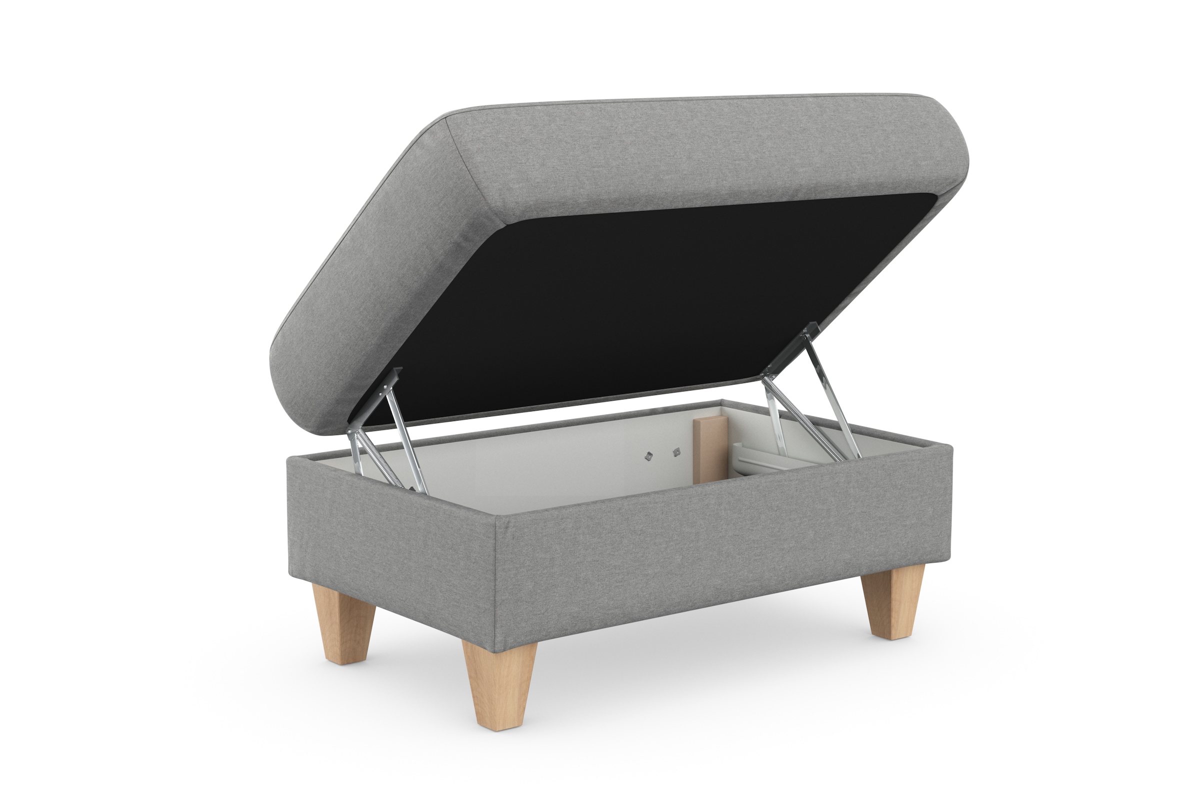 sit&more Tabouret de rangement »Farö« mit Stauraum und Federkern und naturfarbenen Füssen