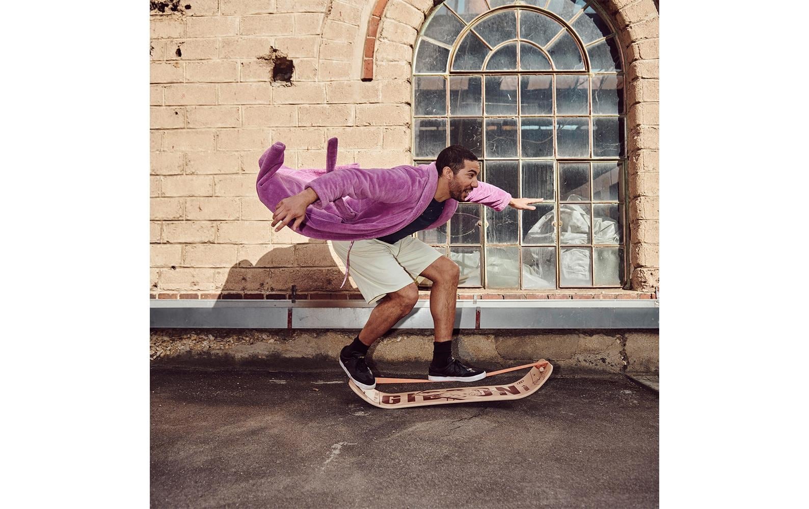 Gibbon Planche d'équilibre »Slackboard Set Roots Rocker Trave l Set Buche«