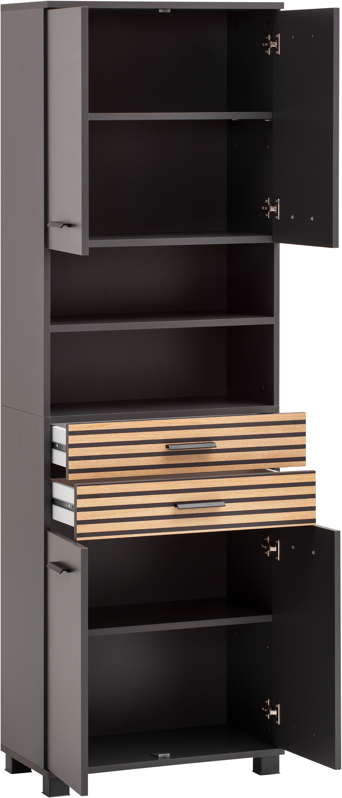 welltime Armoire haute »Katta, Breite 59 cm« Schubladenfronten mit Akustikprint