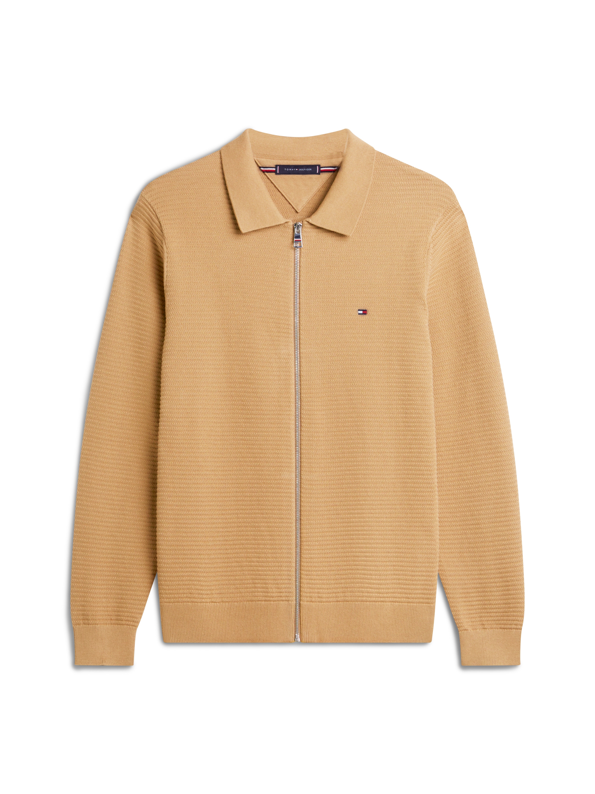 Tommy Hilfiger Cardigan »SEASONAL STRUCTURE« strukturiert, mit Polokragen, regular fit