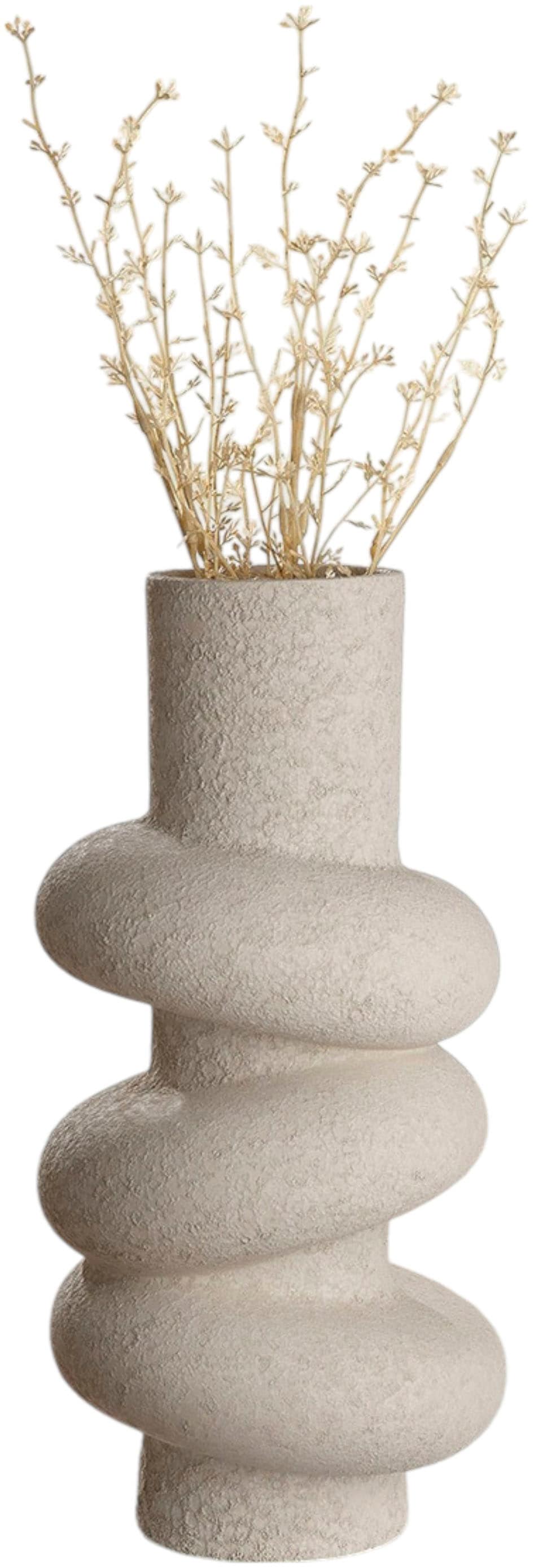 homsy by Ana Johnson Vase de table »Floriva, 40x18,5cm, strukturierte, matte Oberfläche« hochwertige Keramik aus einer traditionellen Manufaktur,Made in Europe