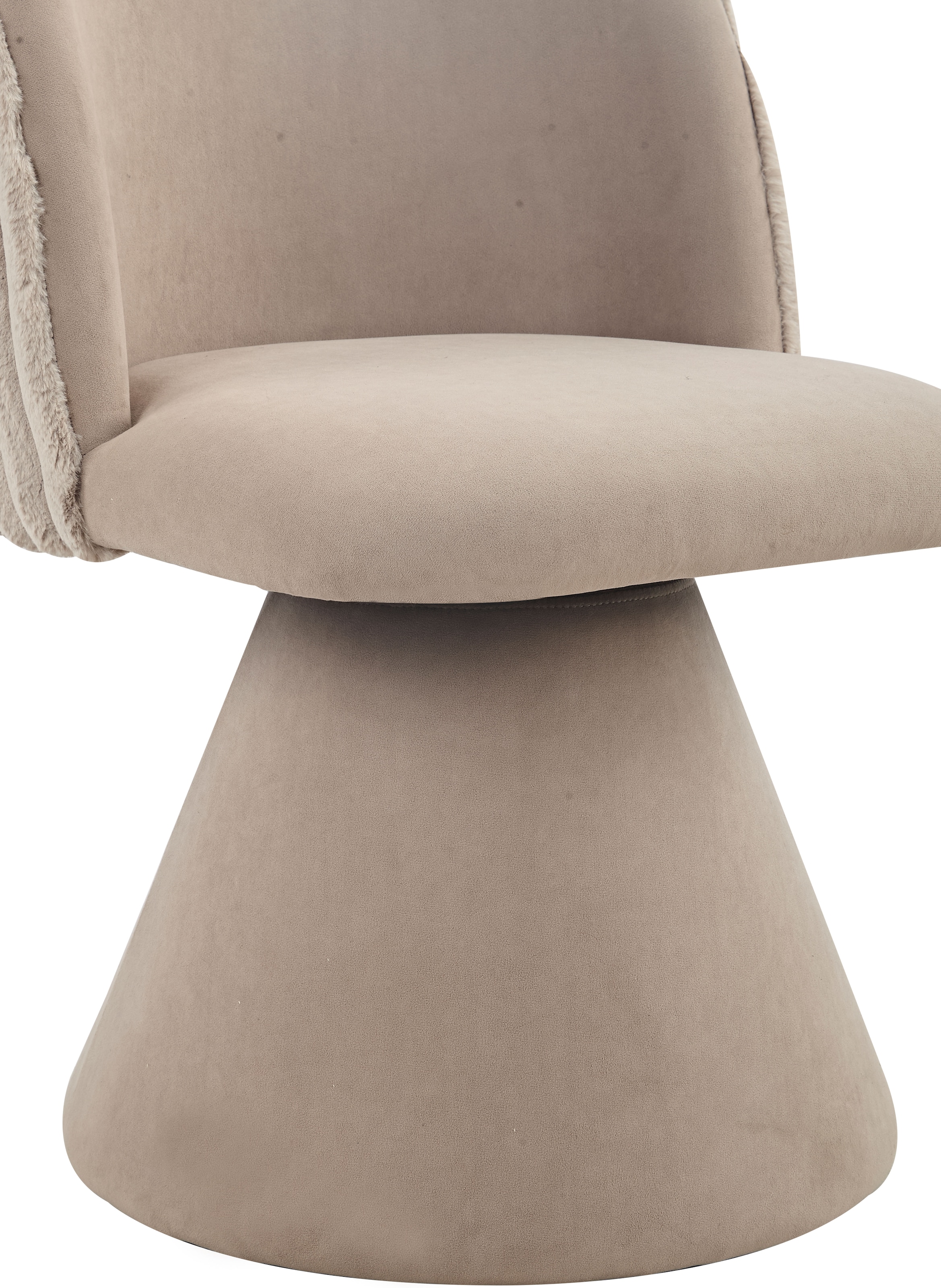 HELA Chaise de salle à manger »BARI I Drehstuhl« (Set) 1 cuis360° drehbar, Polsterfuss, Materialkombi, Aussen Felloptik Innen Velvet