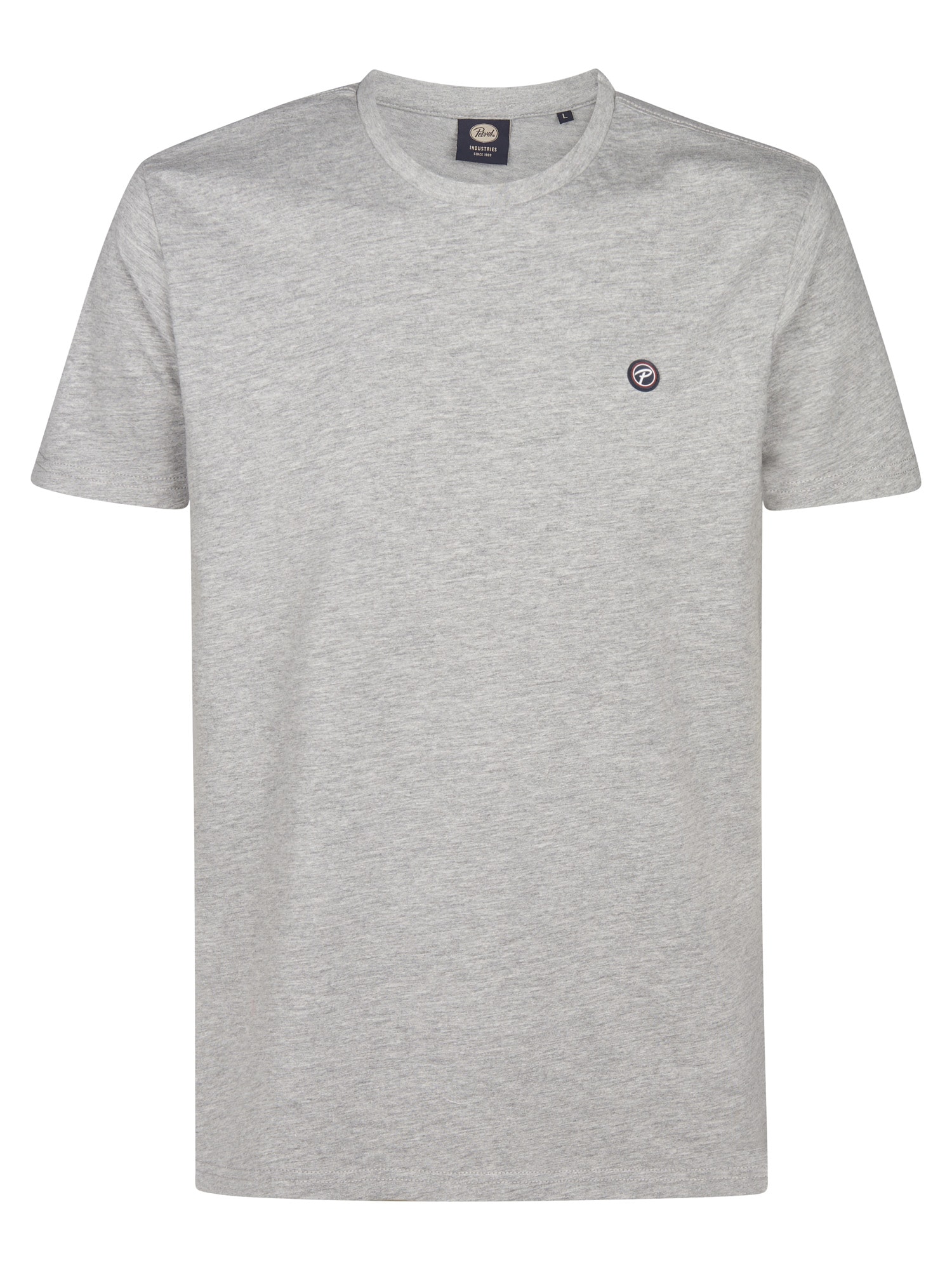 Petrol Industries Shirt à col rond mit Logo Stickerei