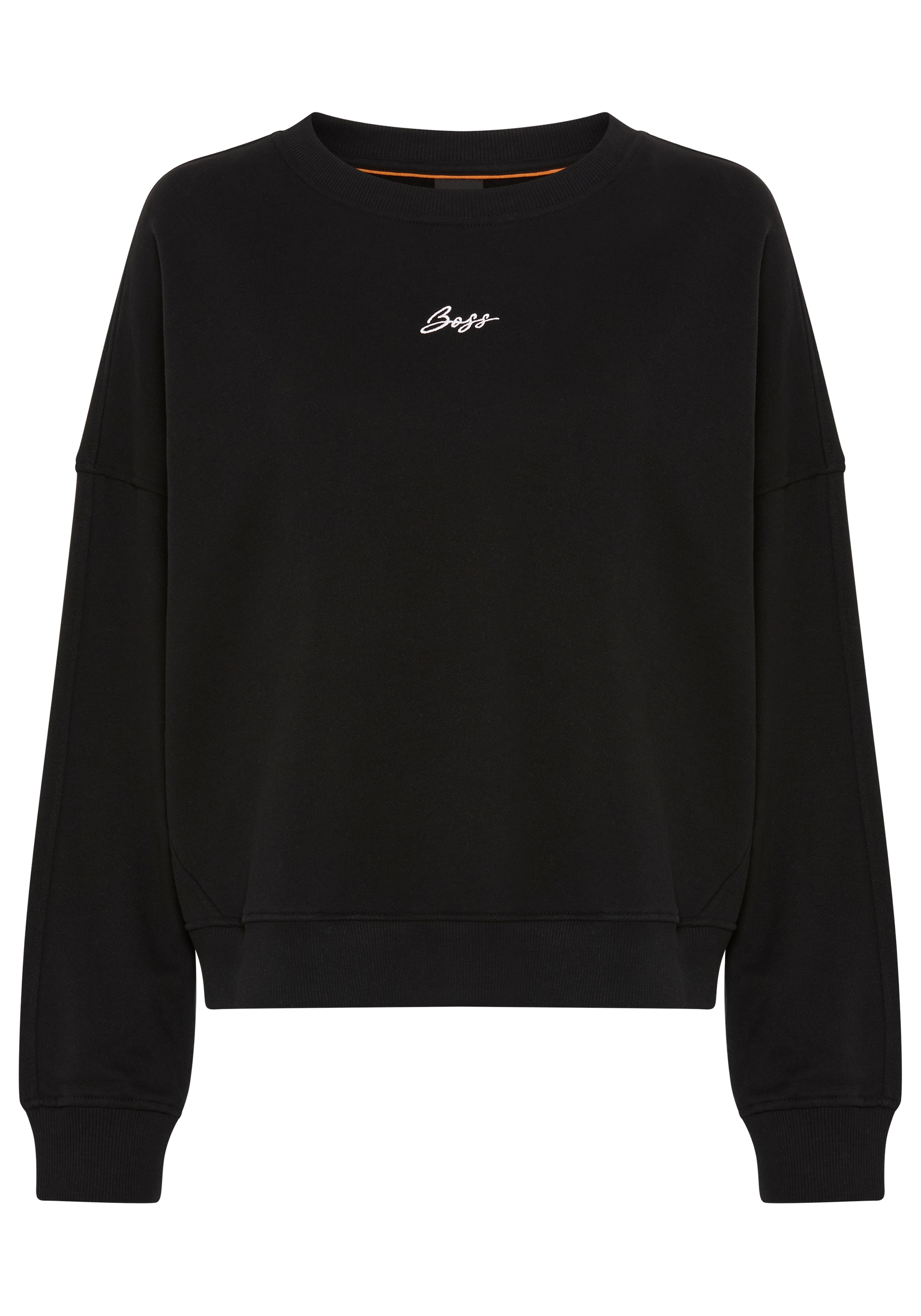 BOSS ORANGE Sweater »Ever Premium Damenmode«, mit Logostickerei, aus Baumwolle
