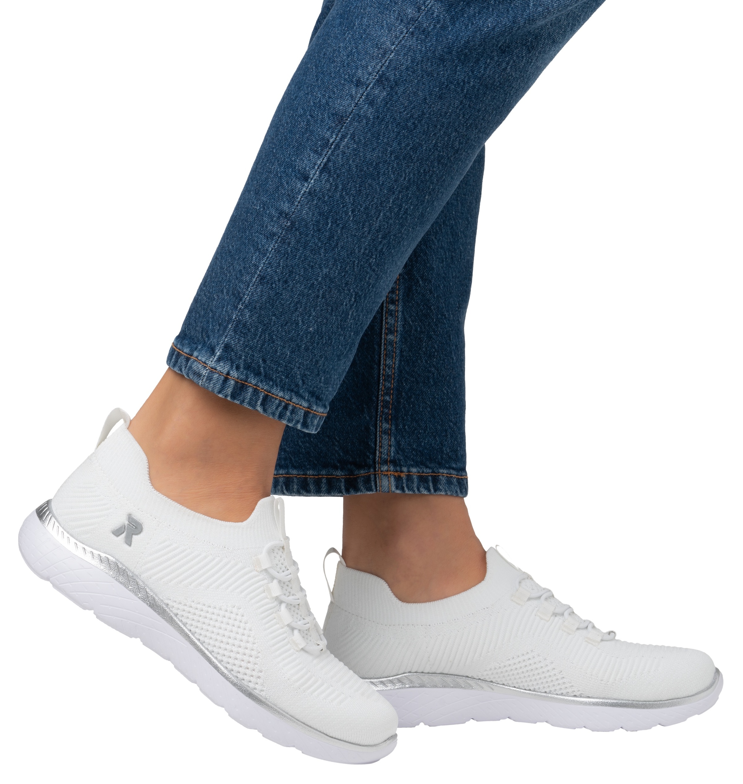 RIEKER Sport Slip-On Sneaker  , Slipper, Freizeitschuh, Schlupfschuh mit Elastik-Einstieg