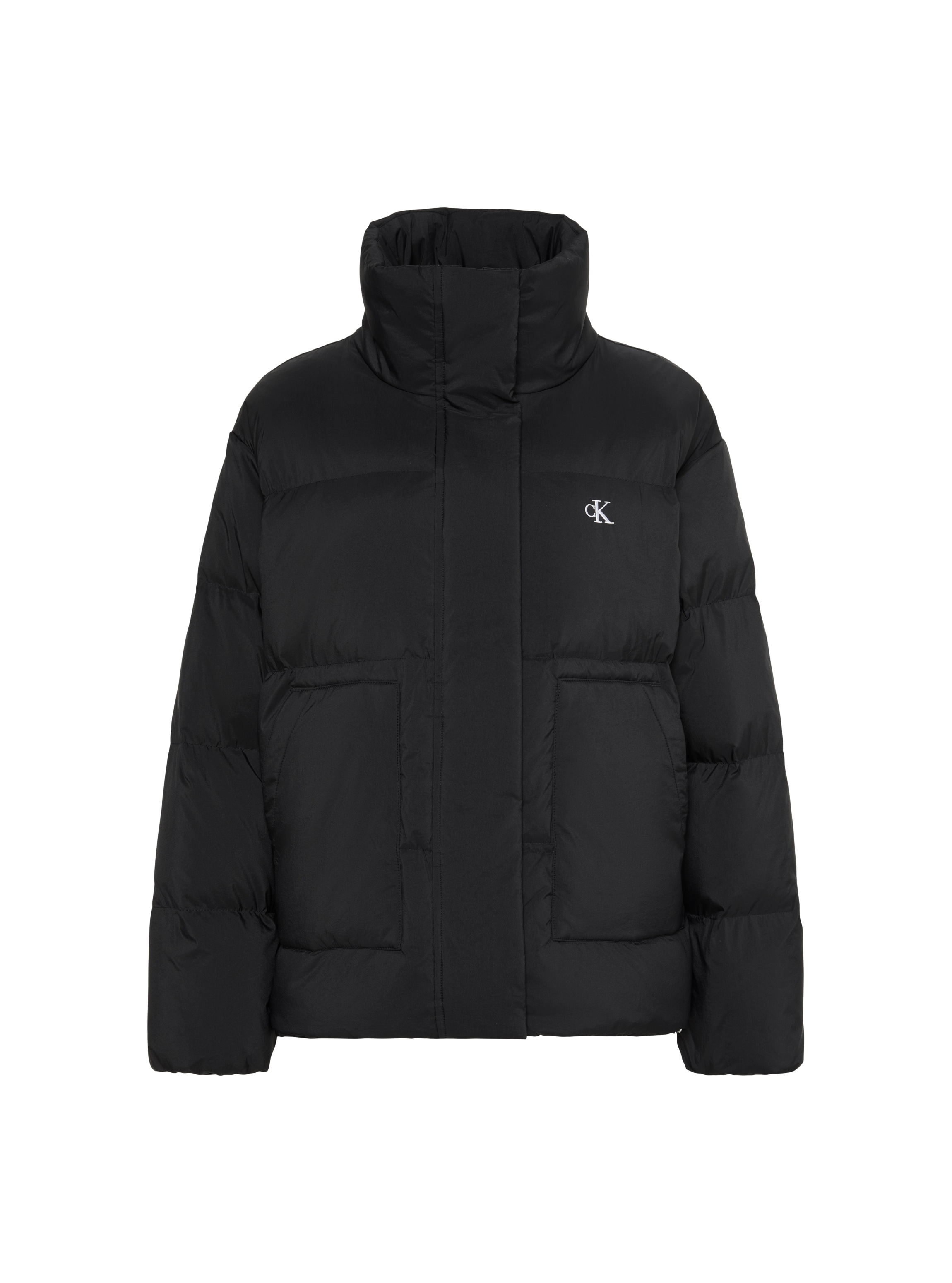 Calvin Klein Jeans Steppjacke »RELAXED STAND COLLAR DOWN« ohne Kapuze Regular fit mit Stehkragen