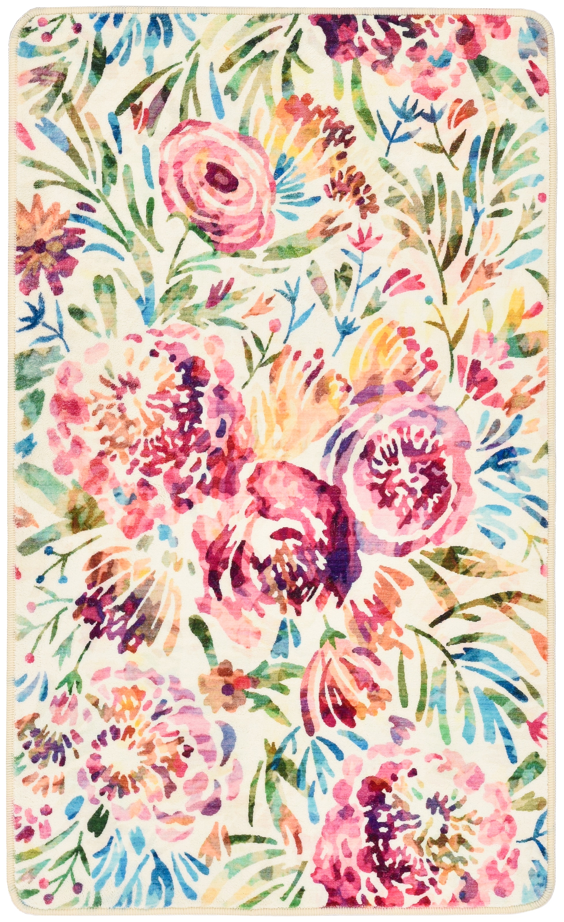Gino Falcone Tapis de bain »Aquata GF-158, Badvorleger, Badezimmer Teppich« Höhe 5 mm Badteppich, bedruckt, Blumen Design, rechteckig