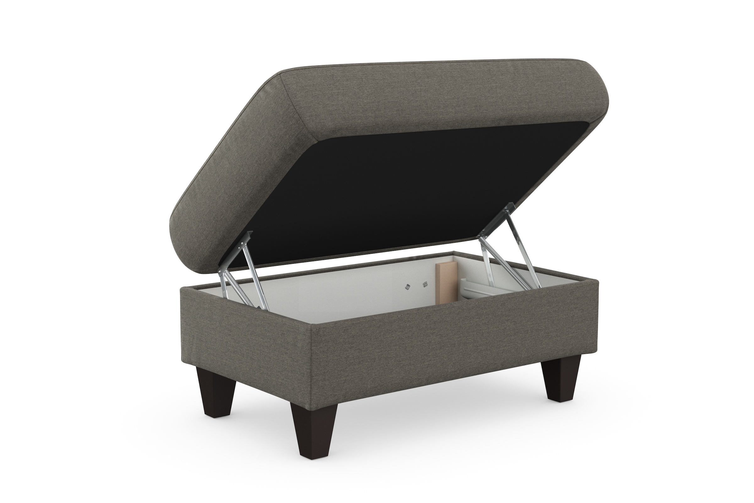 sit&more Stauraumhocker »Farö« mit Stauraum und Federkern und wengefarbenen Füssen