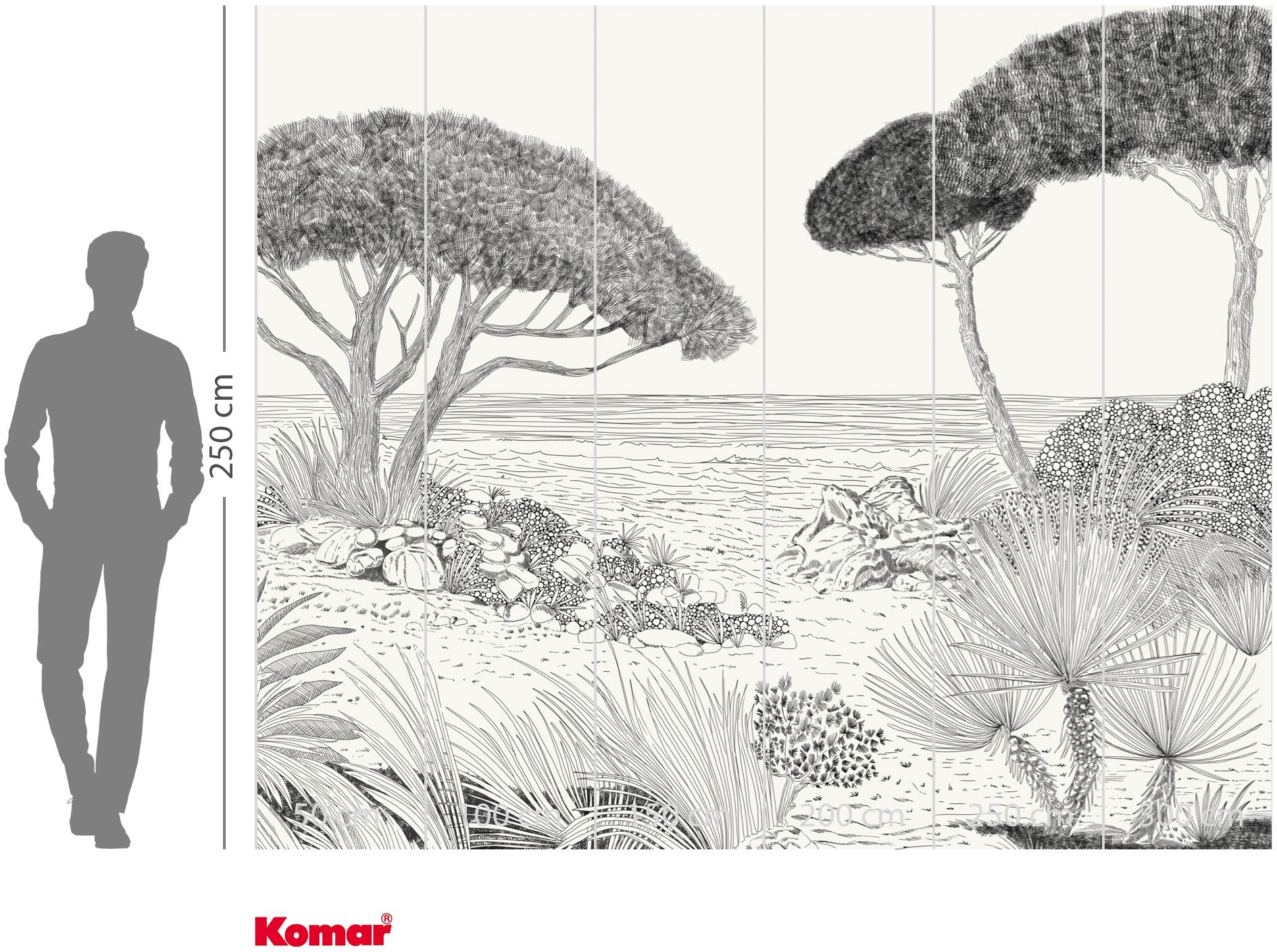 Komar Fototapete »Vlies Fototapete - Shoreline - Grösse 300 x 250 cm« Motiv | bedruckt glatt