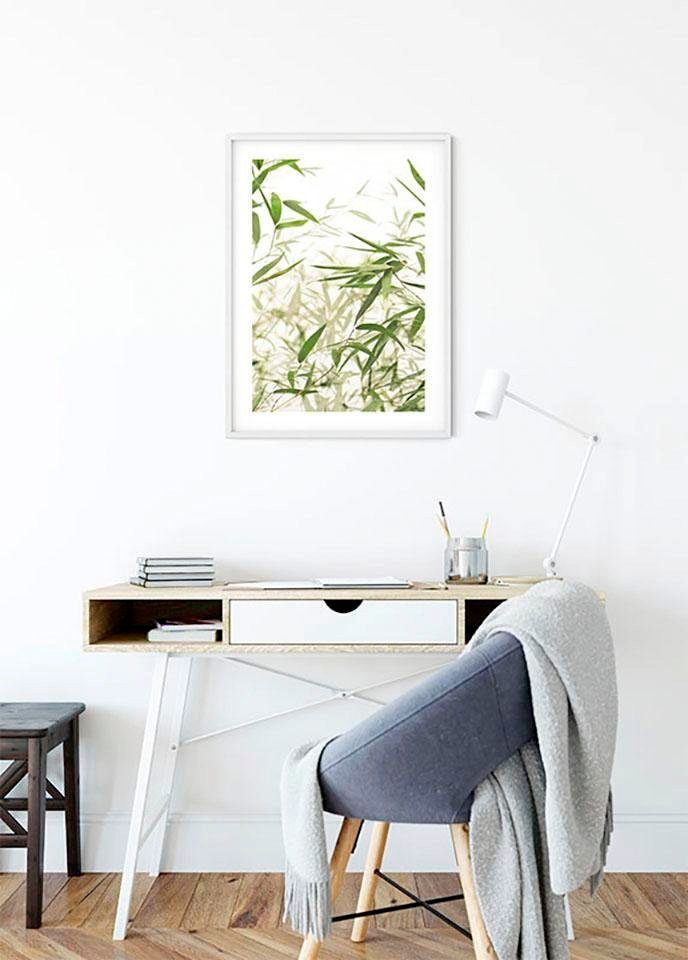 Komar Image »Bamboo Leaves« Feuilles | Plantes 1 cuis tlg. tableau mural décoratif - sans cadre