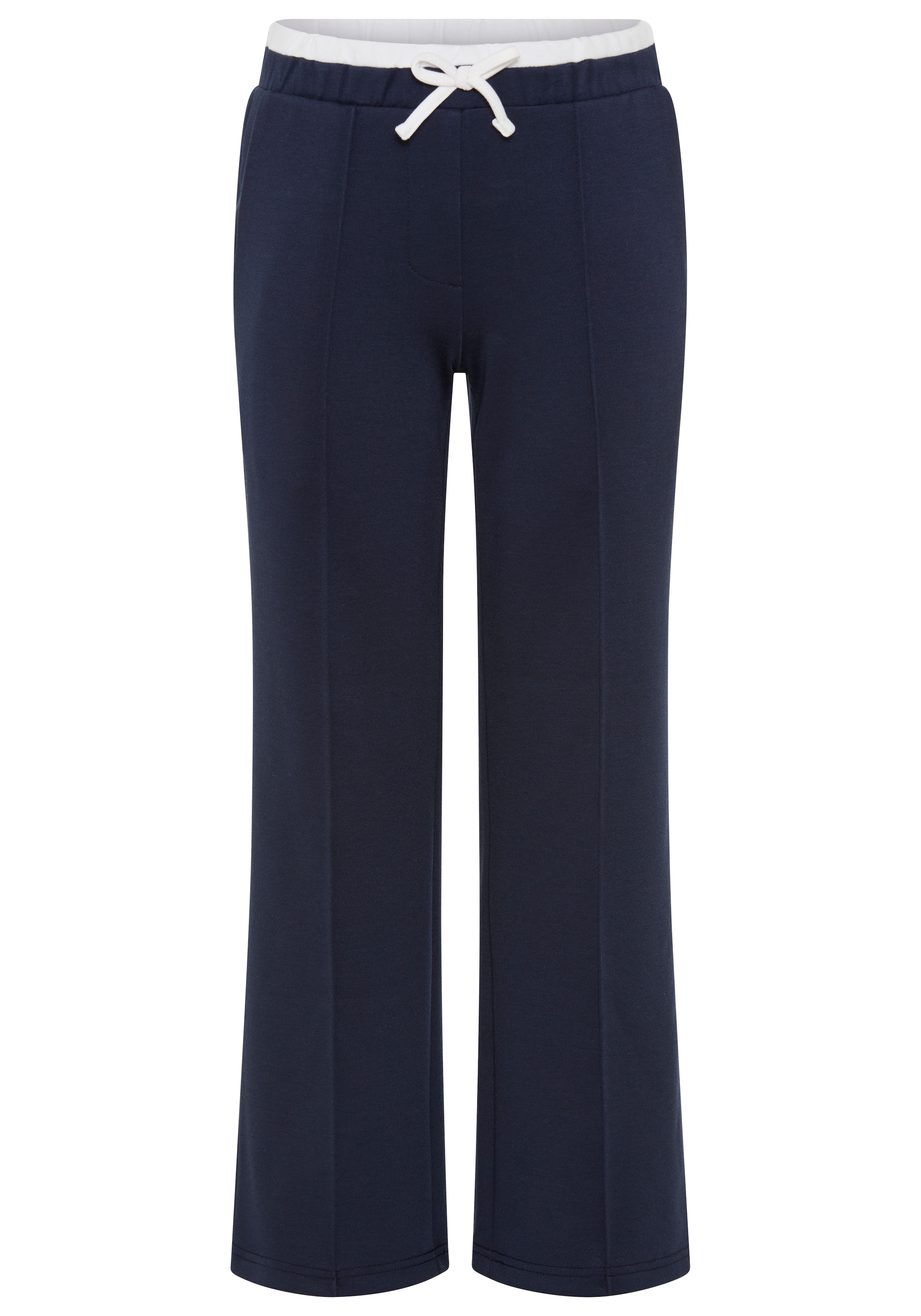 KangaROOS Pantalon en tissu »Hose mit Deko-Bund in Kontrastfarbe von KangaROOS«  Pantalon décontracté avec double ceinture, jambes droites, hauteur normale