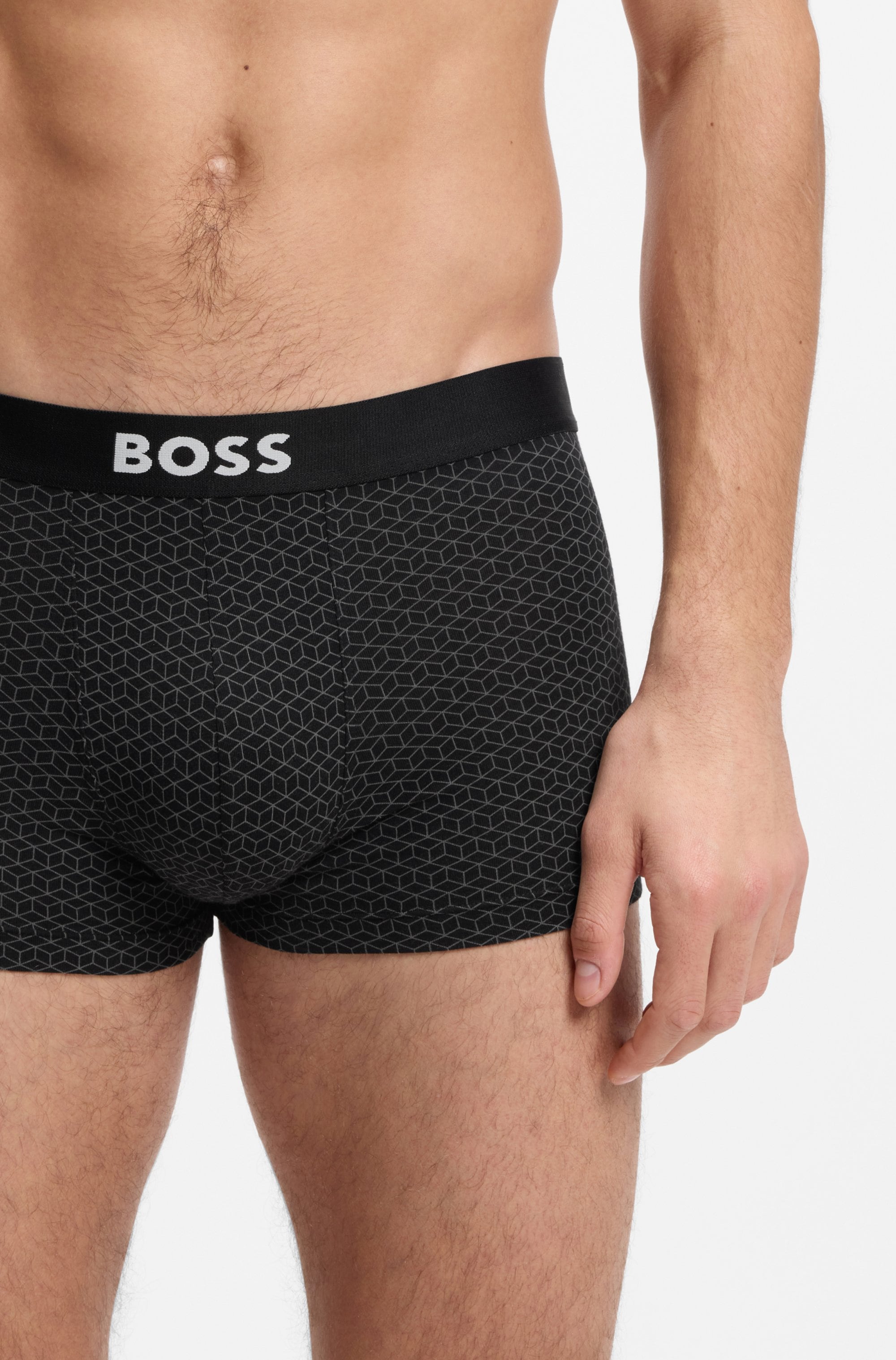 BOSS Tronc »Trunk 3P BOSS ONE« 3 cuis hauteur de ceinture moyenne, 1x à motifs, 2x unicolores