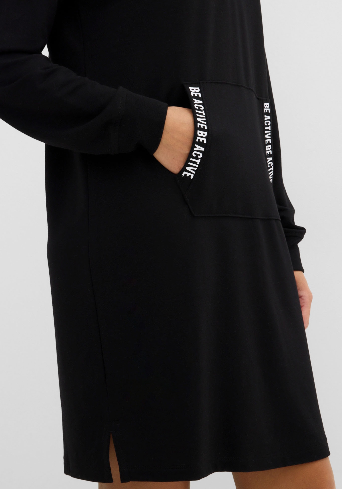bonprix Robe en sweat für den Alltag, mit langem Arm, aus Viskose-Mix, Casual Stil