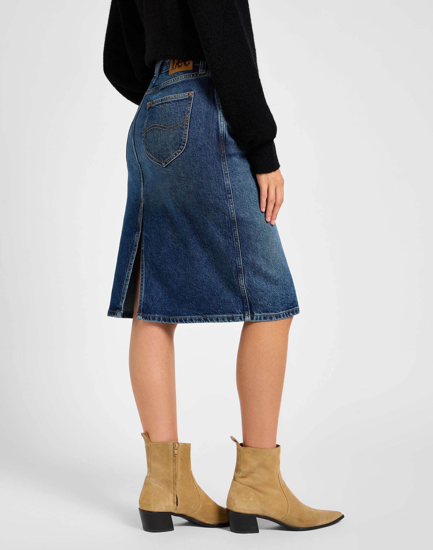 Lee® Jupe en jean »Lee Jeansrock Midi Skirt«