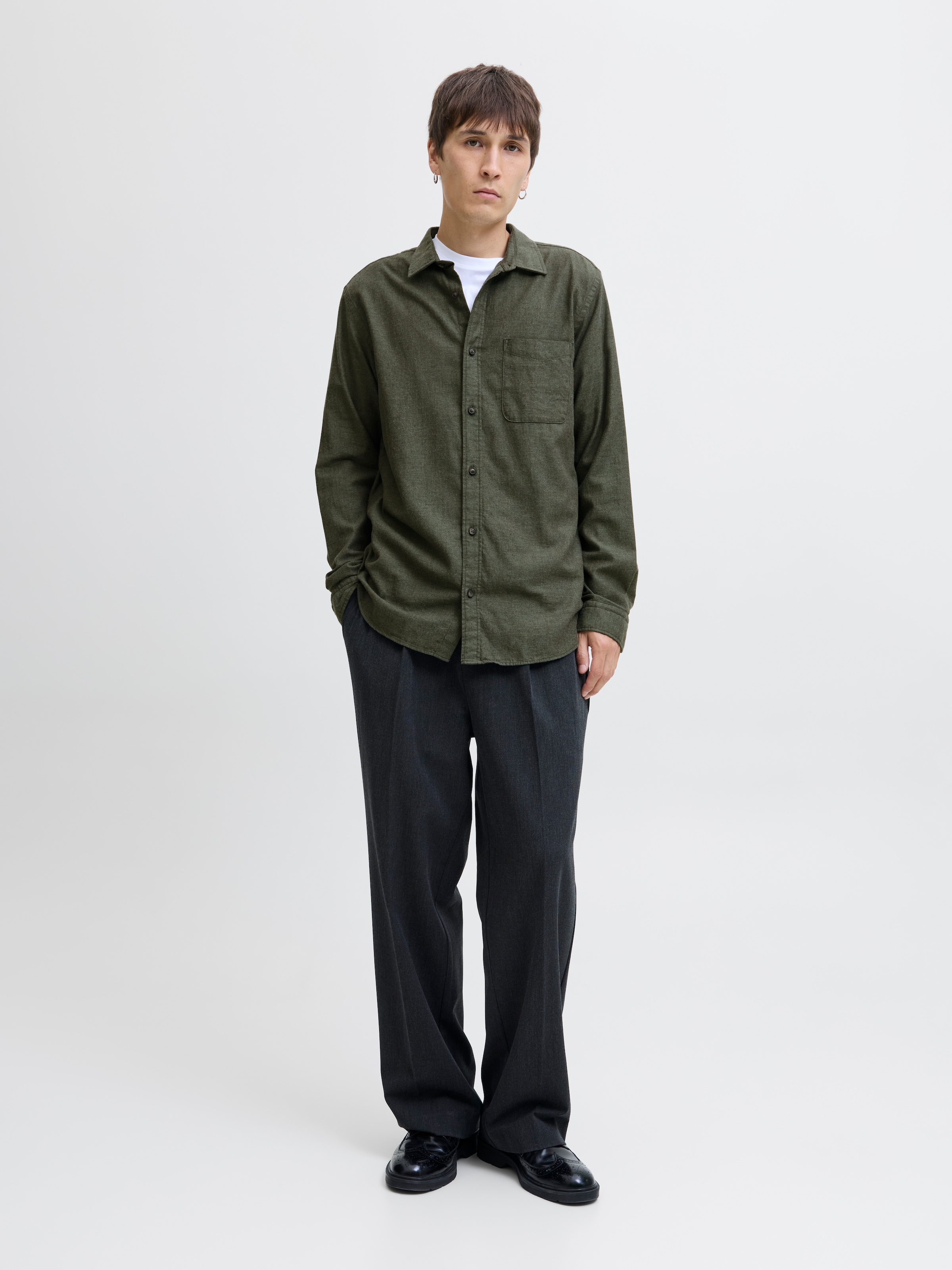 Jack & Jones Langarmhemd »JJECLASSIC MELANGE SHIRT L/S NOOS«