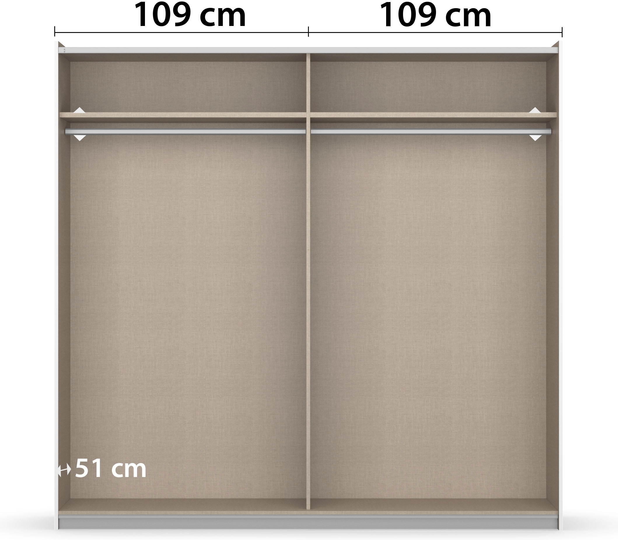 rauch »Kleiderschrank Schrank Garderobe Schlafzimmerschrank SAJO« in 2 Breiten (218, 261 cm) optional mit Spiegel MADE IN GERMANY