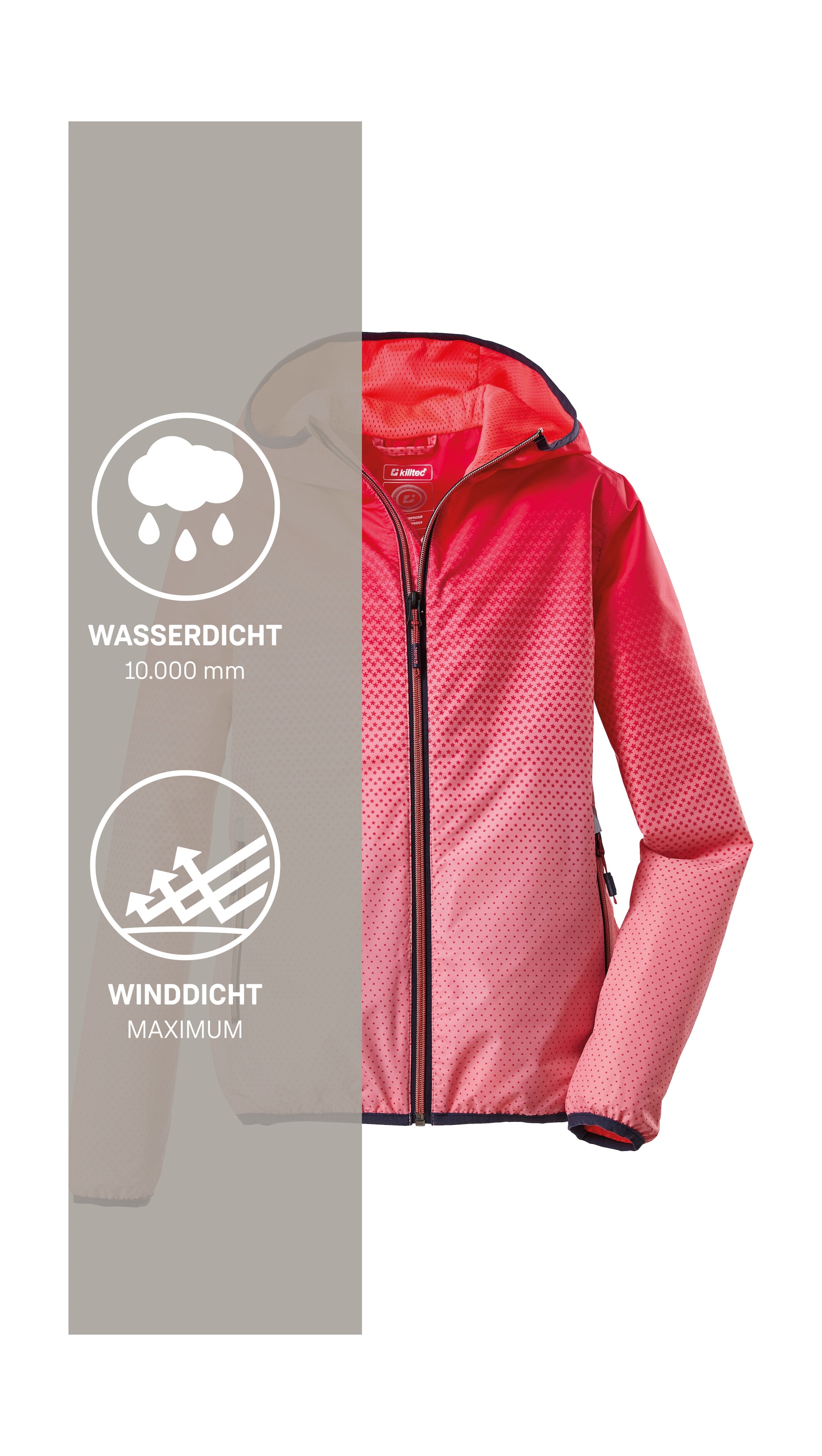 Killtec Outdoorjacke »Lyse GRLS JCKT A« Leichte Mädchen Funktionsjacke von killtec, wasserdicht, packbar