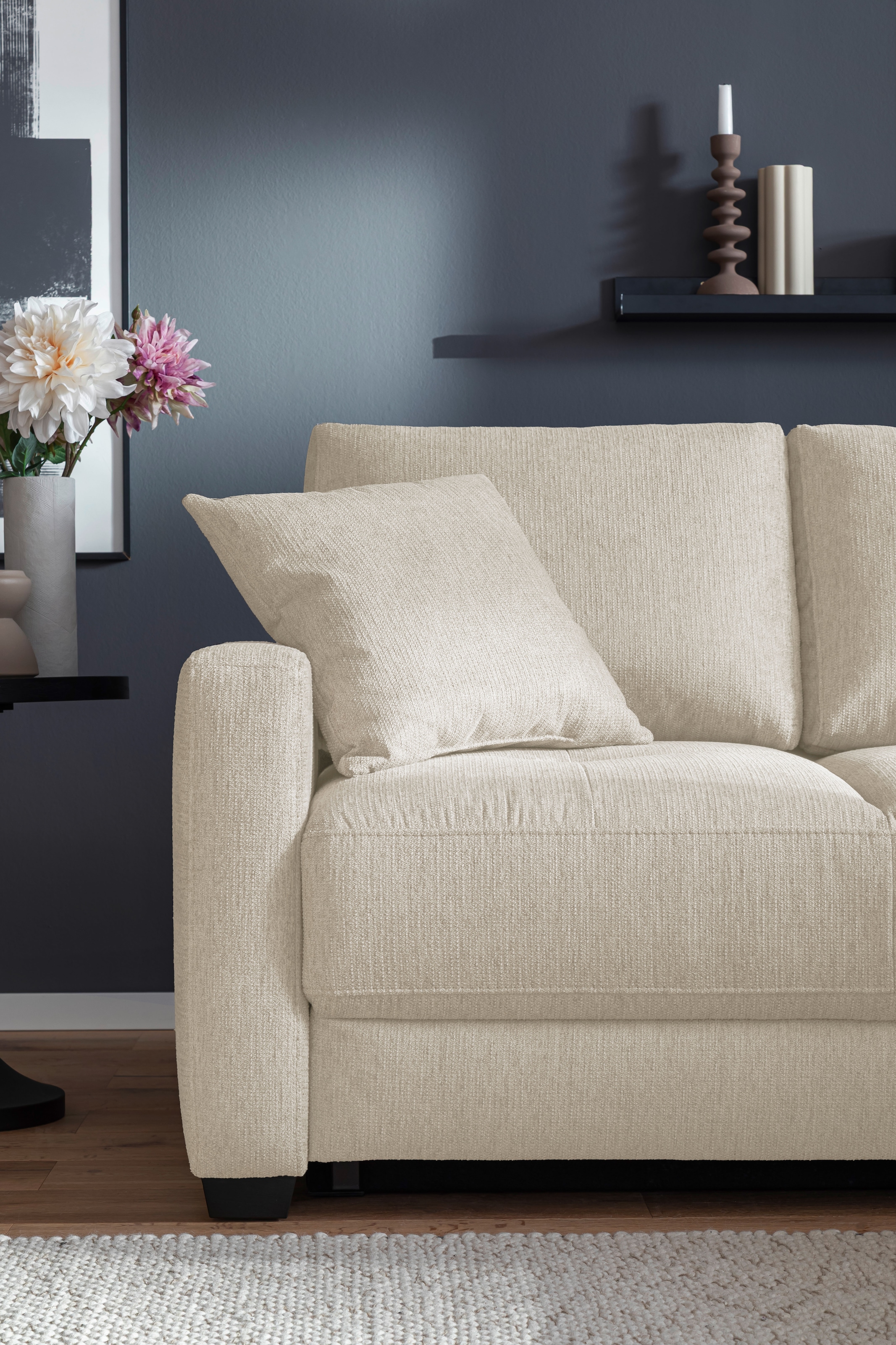 Mr. Couch Canapé d'angle »Pierre, L-Form mit BoxSpring« Mit Boxpring-Taschenfederkern