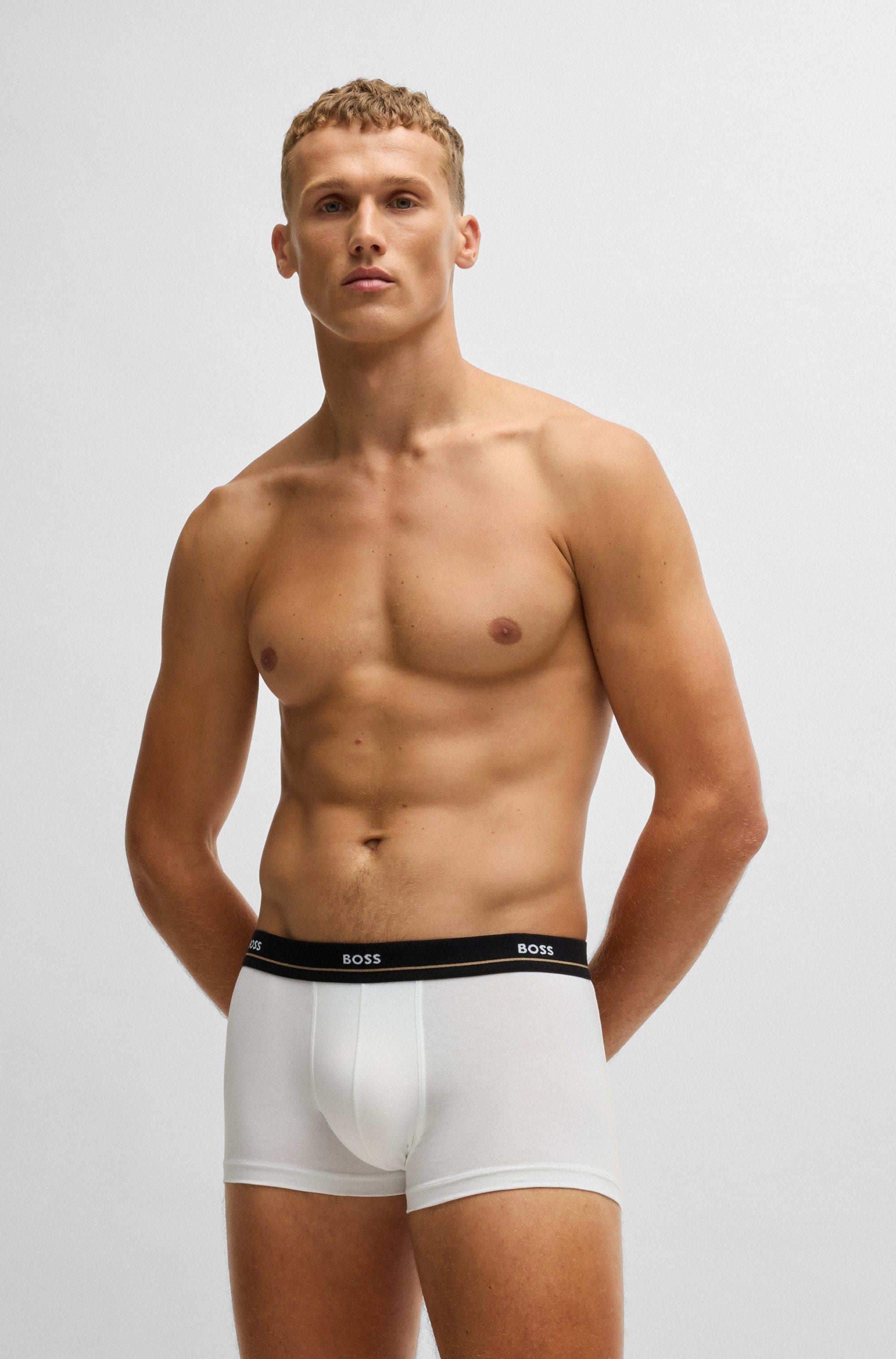 BOSS Tronc »Trunk 5P Essential« Packung, 5er Pack, 5 cuis mit modischem, teilweise kontrastfarbenen BOSS Logo-Elastikbund