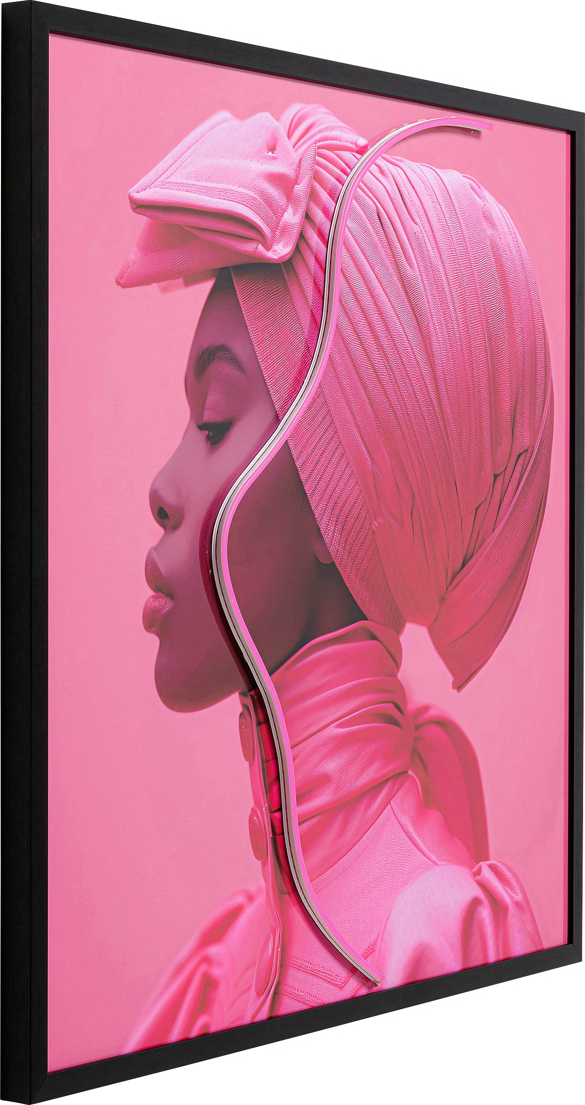 Kare Design LED-Bild »Gerahmtes Bild Pink Woman 80x80cm« 1, 