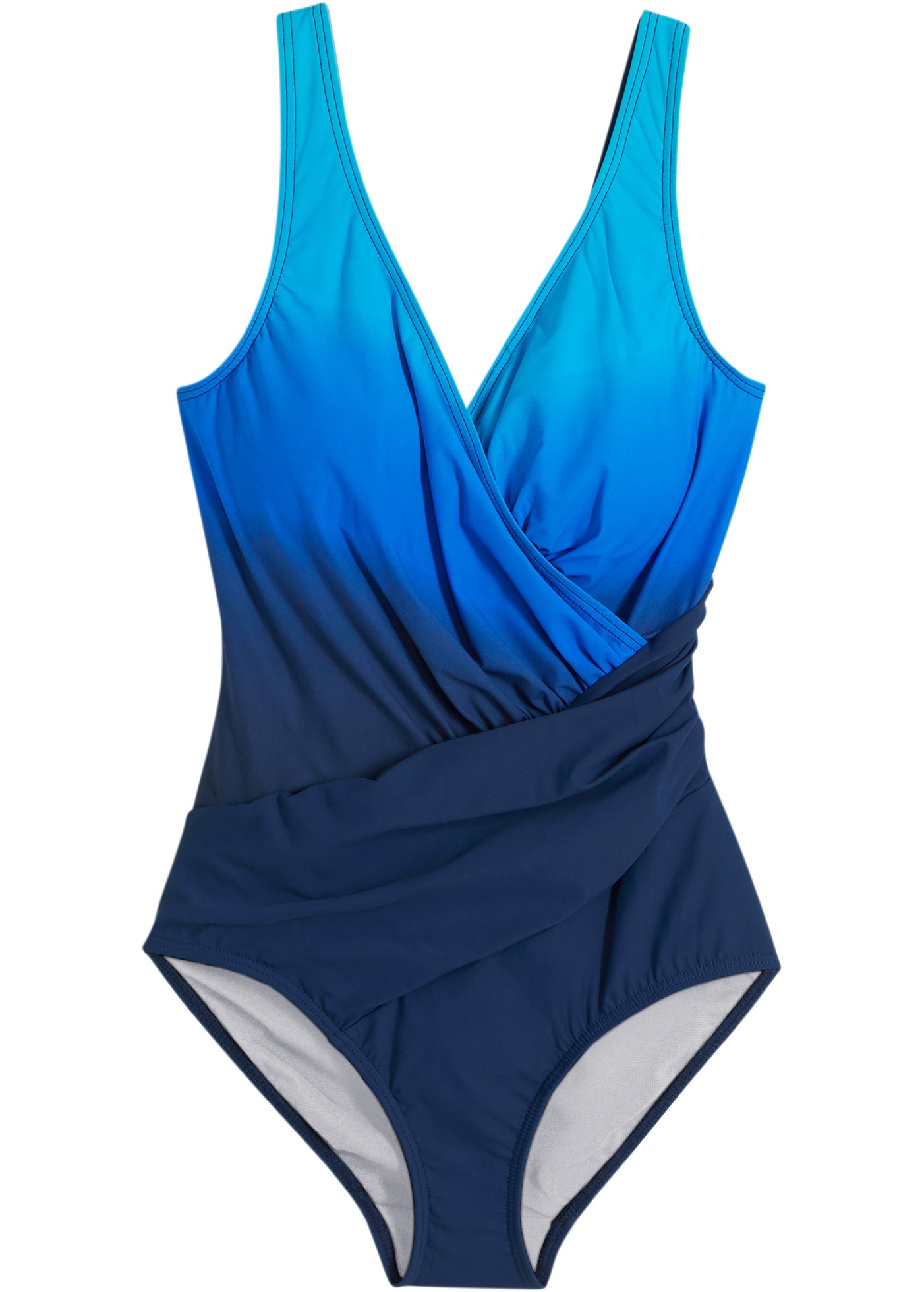 bonprix Maillot de bain »Medium Shape-Badeanzug in Wickeloptik« Medium Shape-Passform, mit Wickeloptik, sportlicher Stil