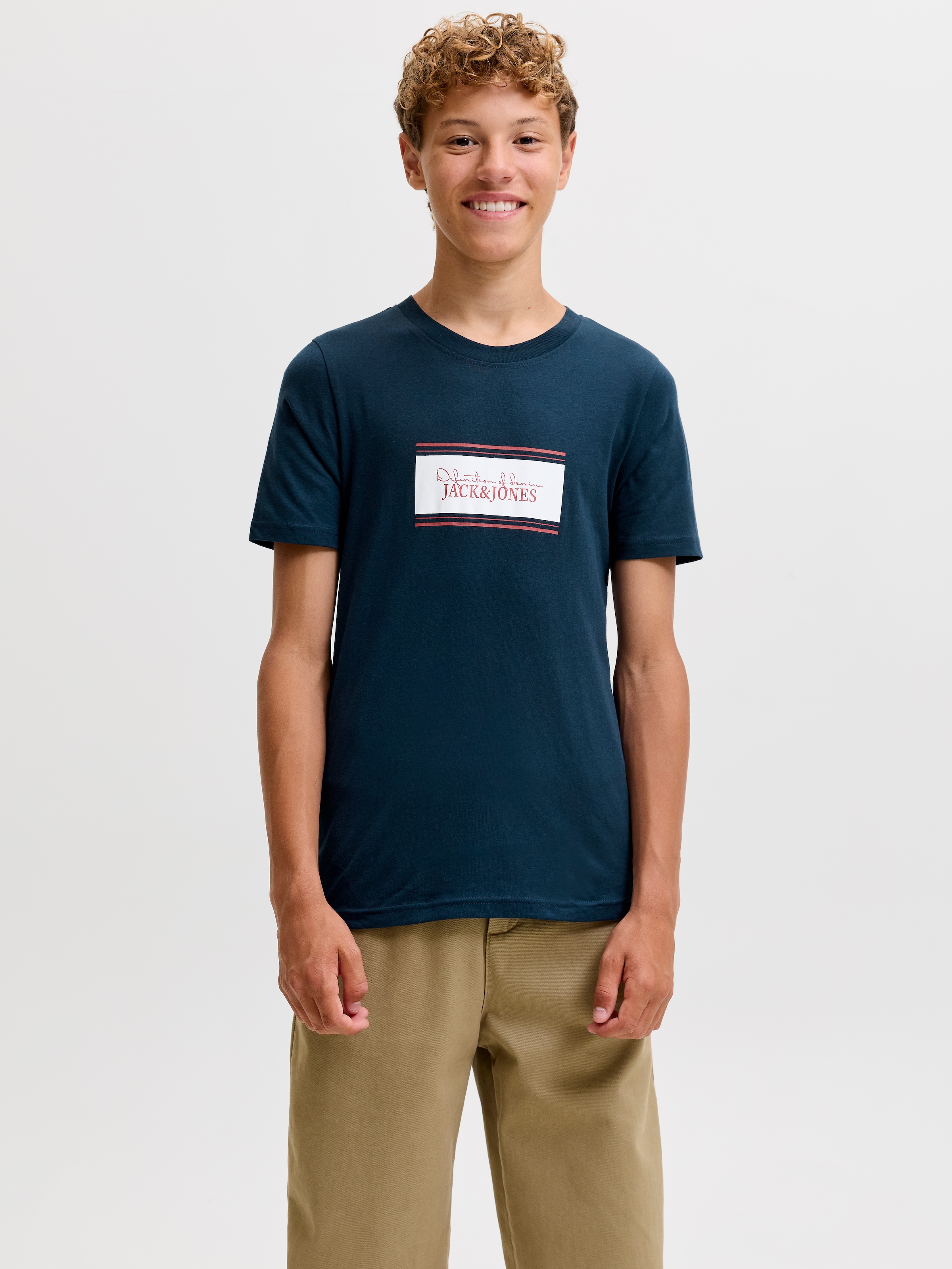 Jack & Jones Junior T-shirt »JJBUSTER TEE SS CREW NECK BTS SN JNR« coton, coupe régulière